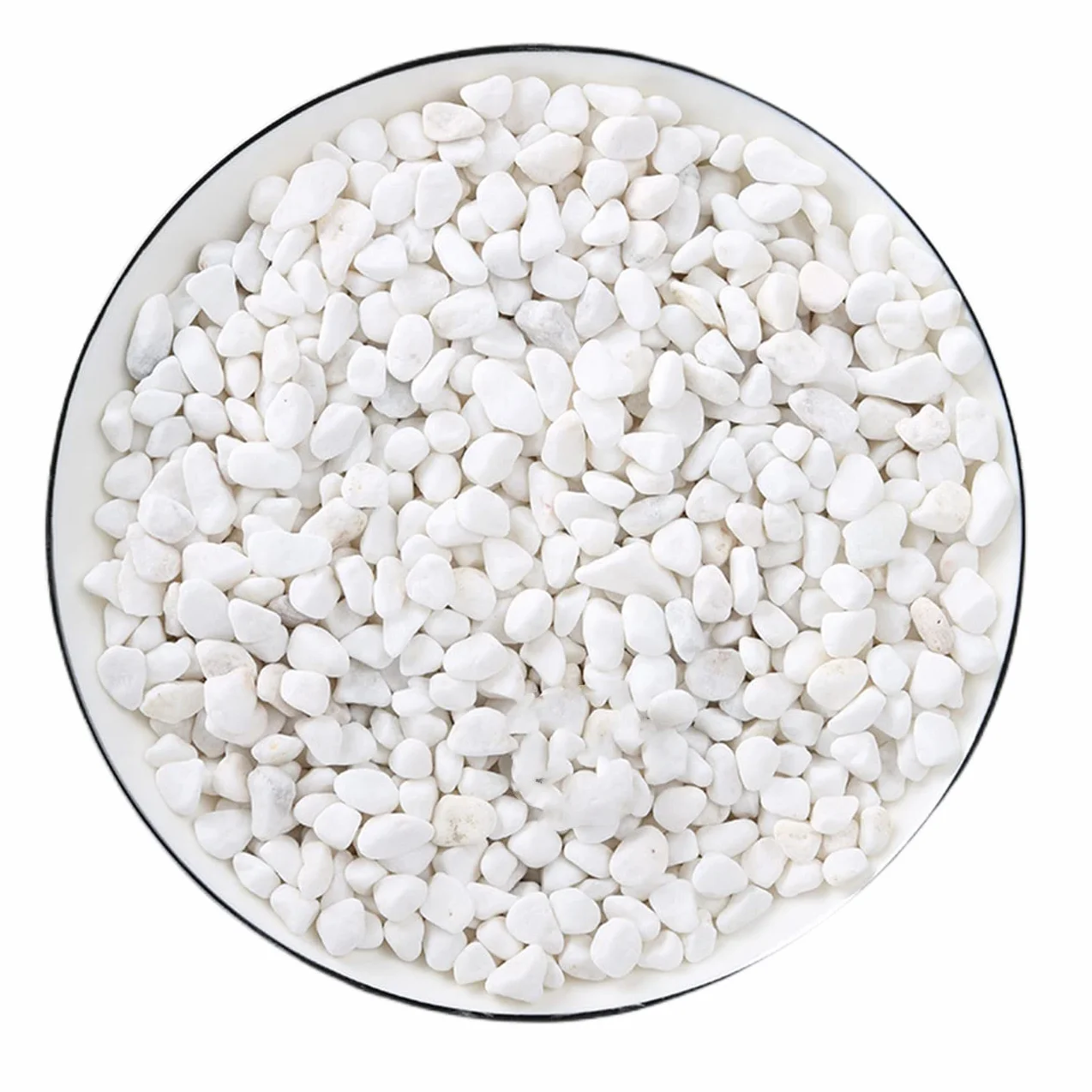 Pierres Blanches Décoratives Galets de Rivière 6-9mm 1kg pour Jardin Aquarium Pot de Fleurs