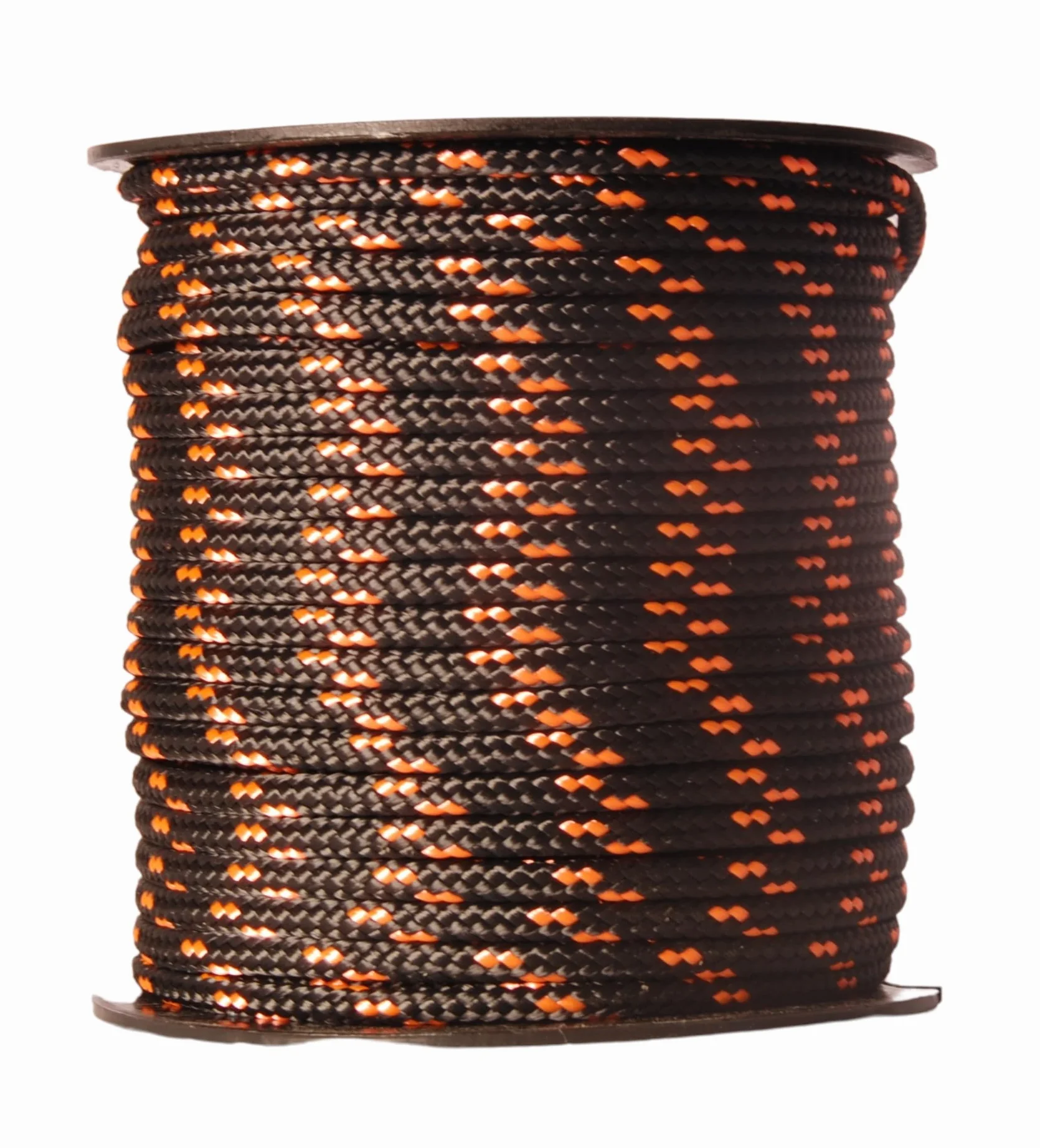 Chapuis - Tresse Polyester / Polyamide - Résistance à la Rupture Indicative 200 kg - Diamètre 3 mm - Longueur 25 m - Loisirs et Jardinage - Noir / Orange