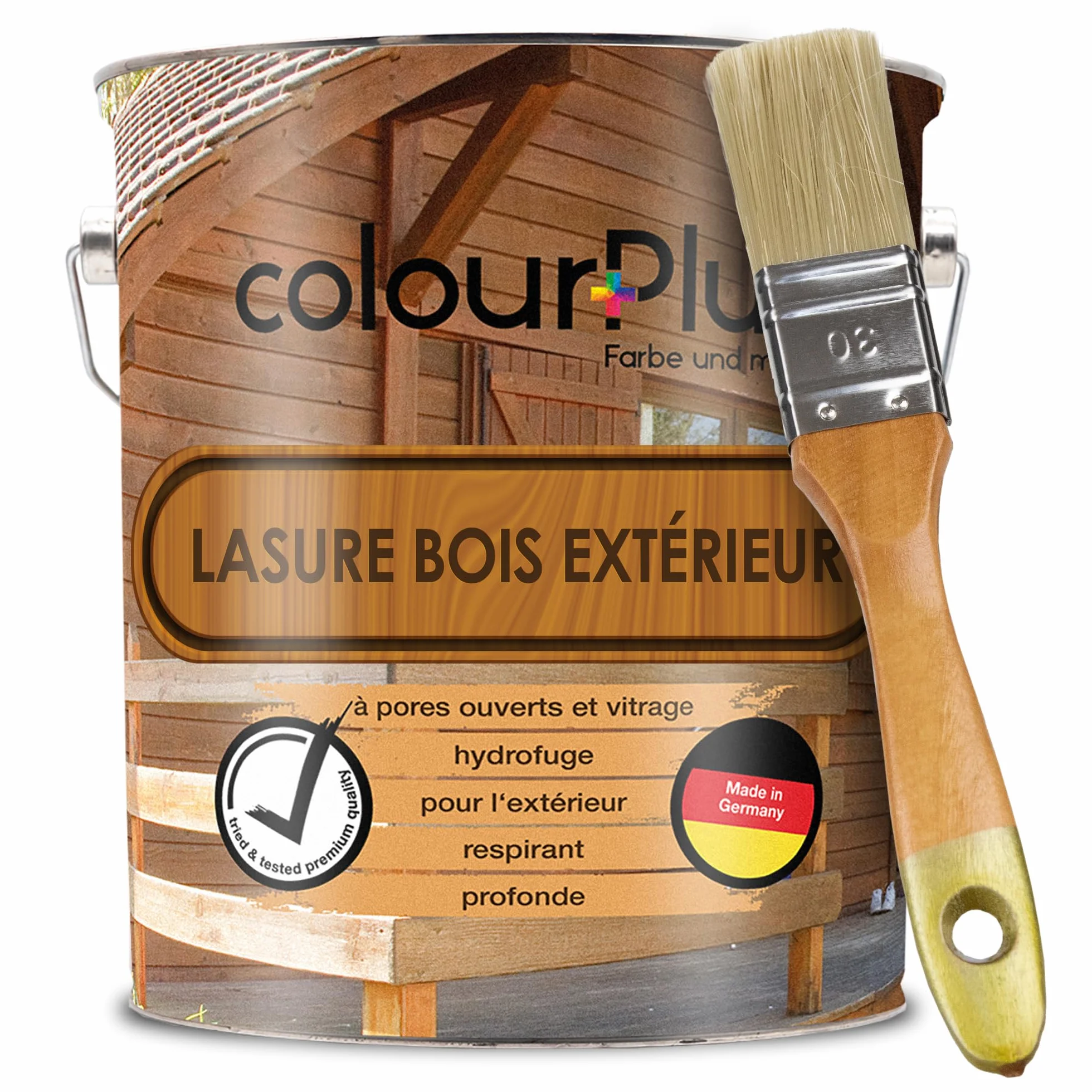 ColourPlus Lasure Bois Extérieur 5 litres – Lasure Teck avec Protection UV – Huile Lasure Résistante aux Intempéries pour Mobilier de Jardin, Clôtures & Carports