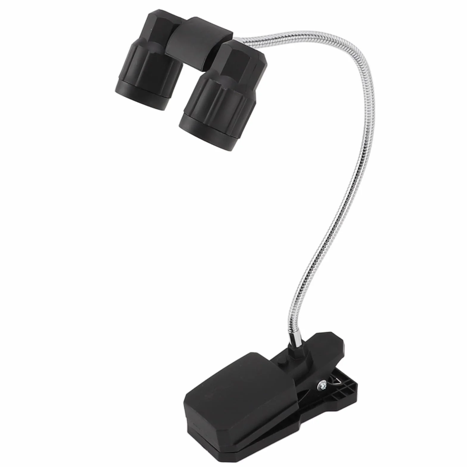Lampe de Barbecue à Pince LED Double Tête, Lumière Flexible 360° pour Extérieur