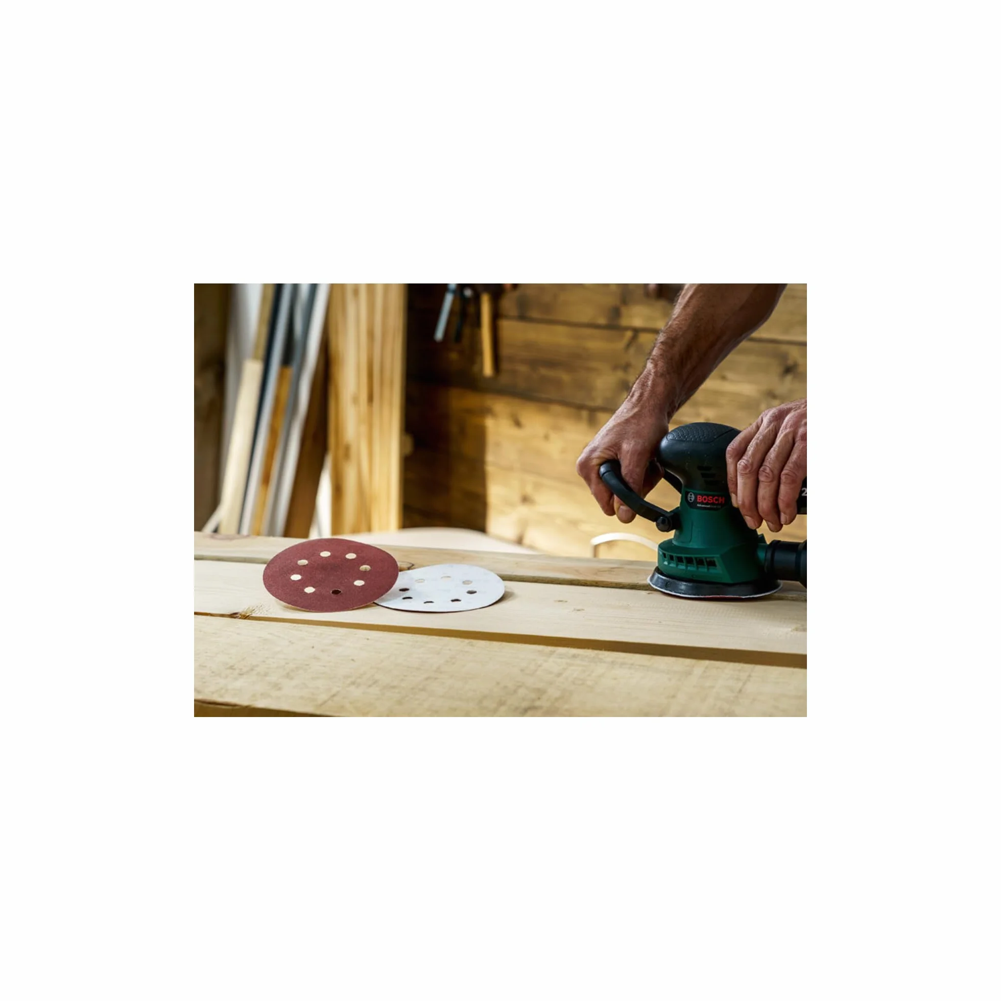 Bosch Accessories 2607019497 Lot de feuilles abrasives pour Ponceuse excentrique Grain 80 - 120 125 mm 25 pièces Argent