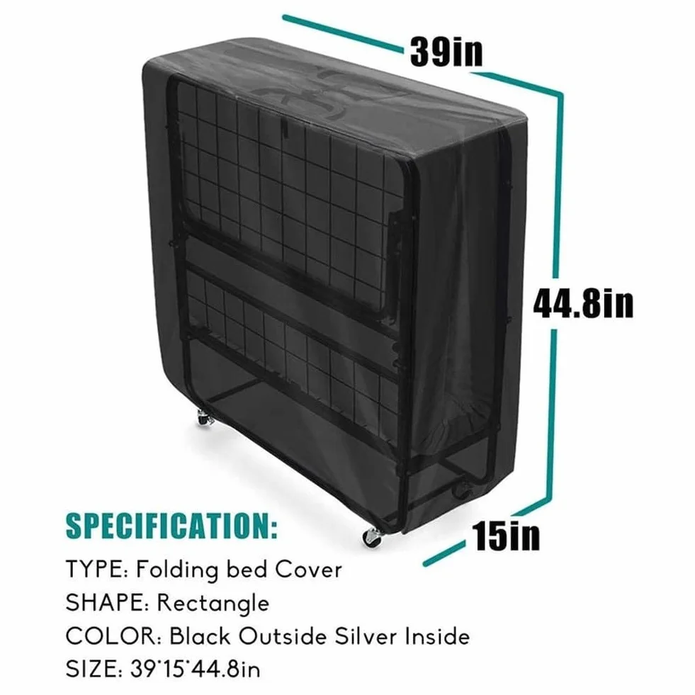 Housse de protection Oxford imperméable anti-poussière pour lit pliant canapé-lit fauteuil inclinable extérieur