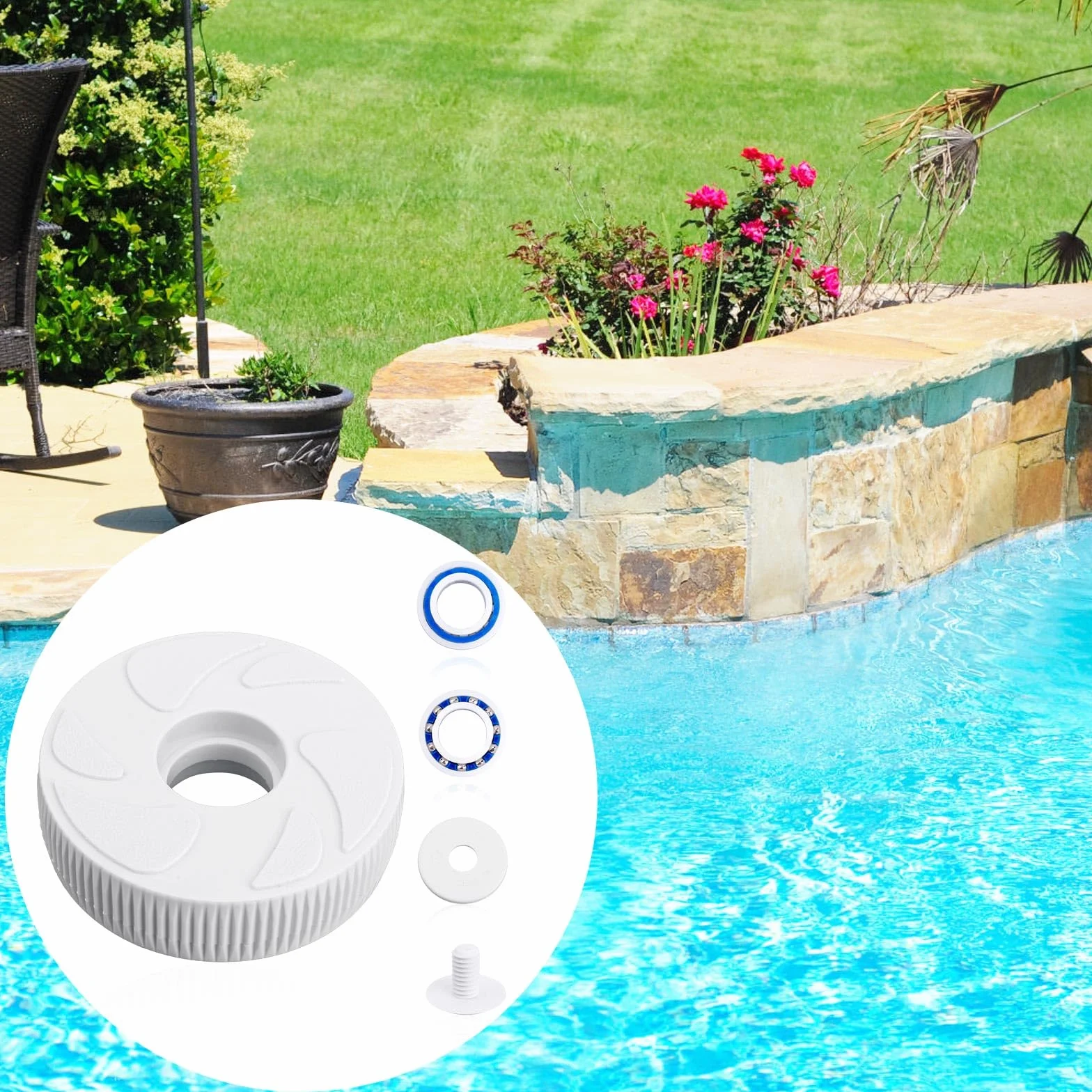 Polaris 280 180 Pièces de Nettoyeur de Piscine, Roulement à Billes C16, Vis de Roue C55, Rondelle de Roue C64