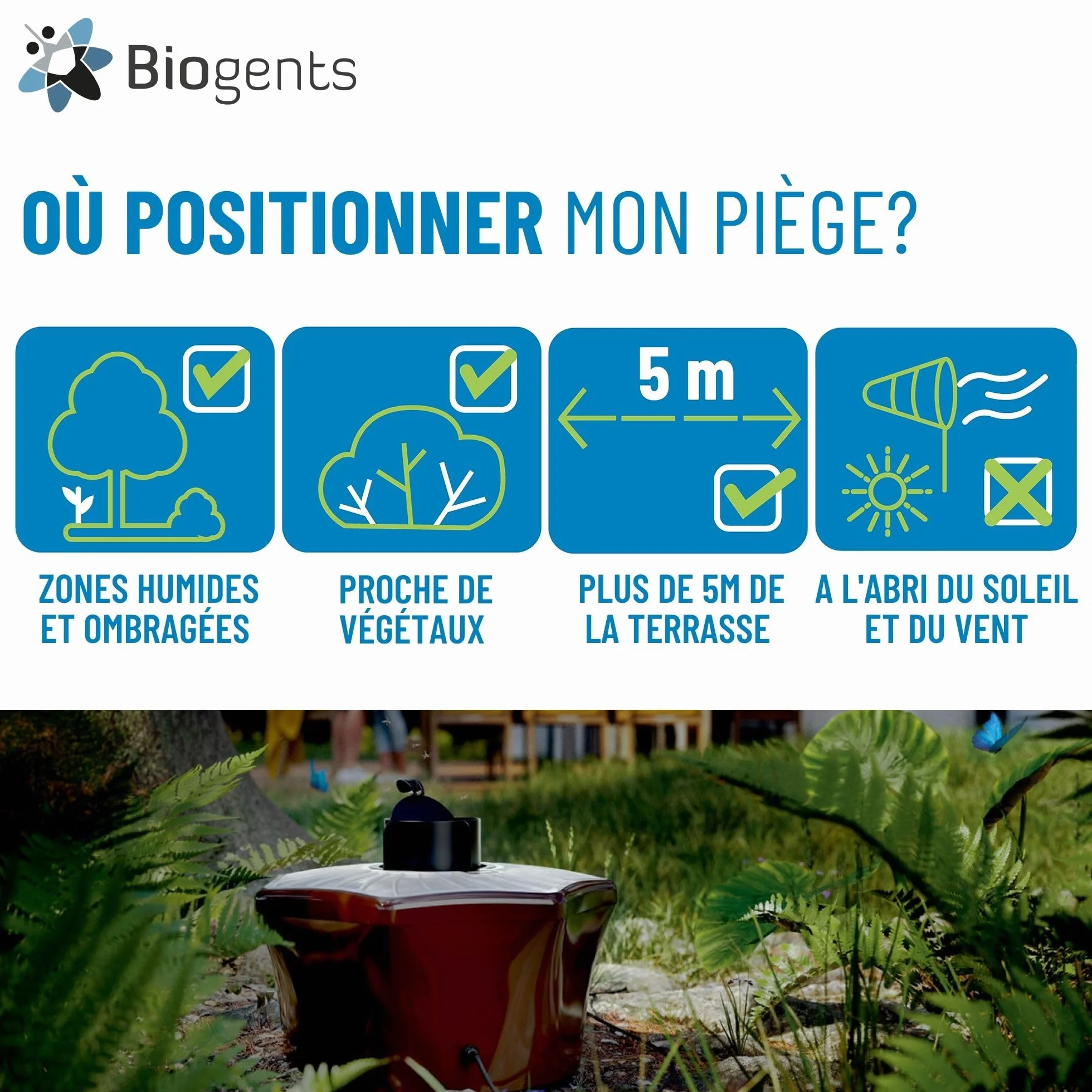 BIOGENTS Piège Extérieur Anti-Moustiques Tigres Recharge 6 Mois Season Pack