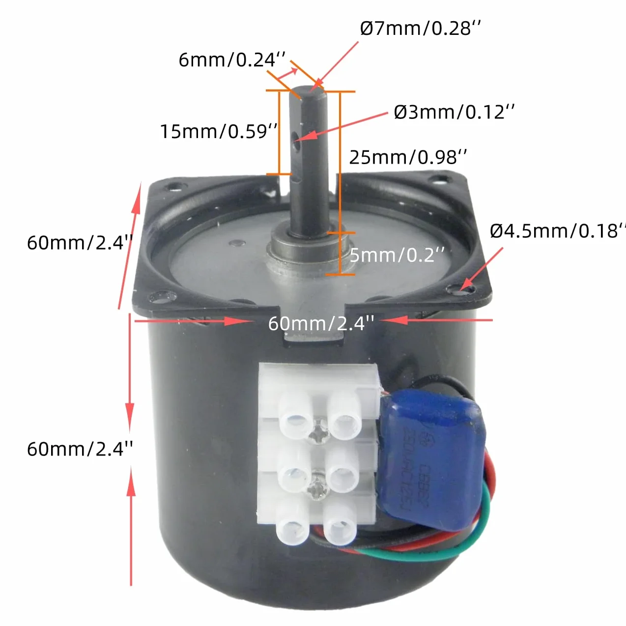 CHANCS Moteur Réducteur Synchrone Réversible 60KTYZ 220V 8-10RPM CW/CCW 23Kgf.cm Engrenage Métallique pour Table Rôtissoire Tournante