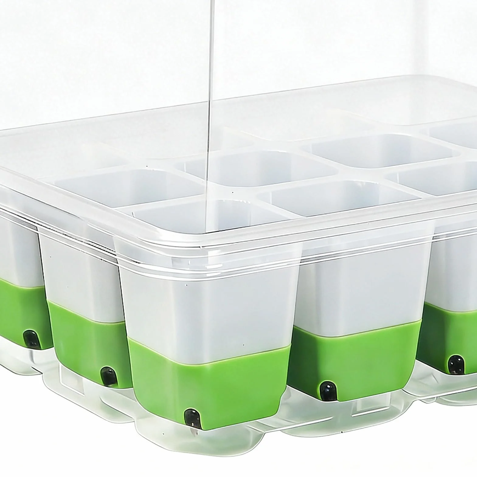 Kit de plateau de démarrage en silicone réutilisable 18,5 x 14,5 cm pour tomates légumes orchidées