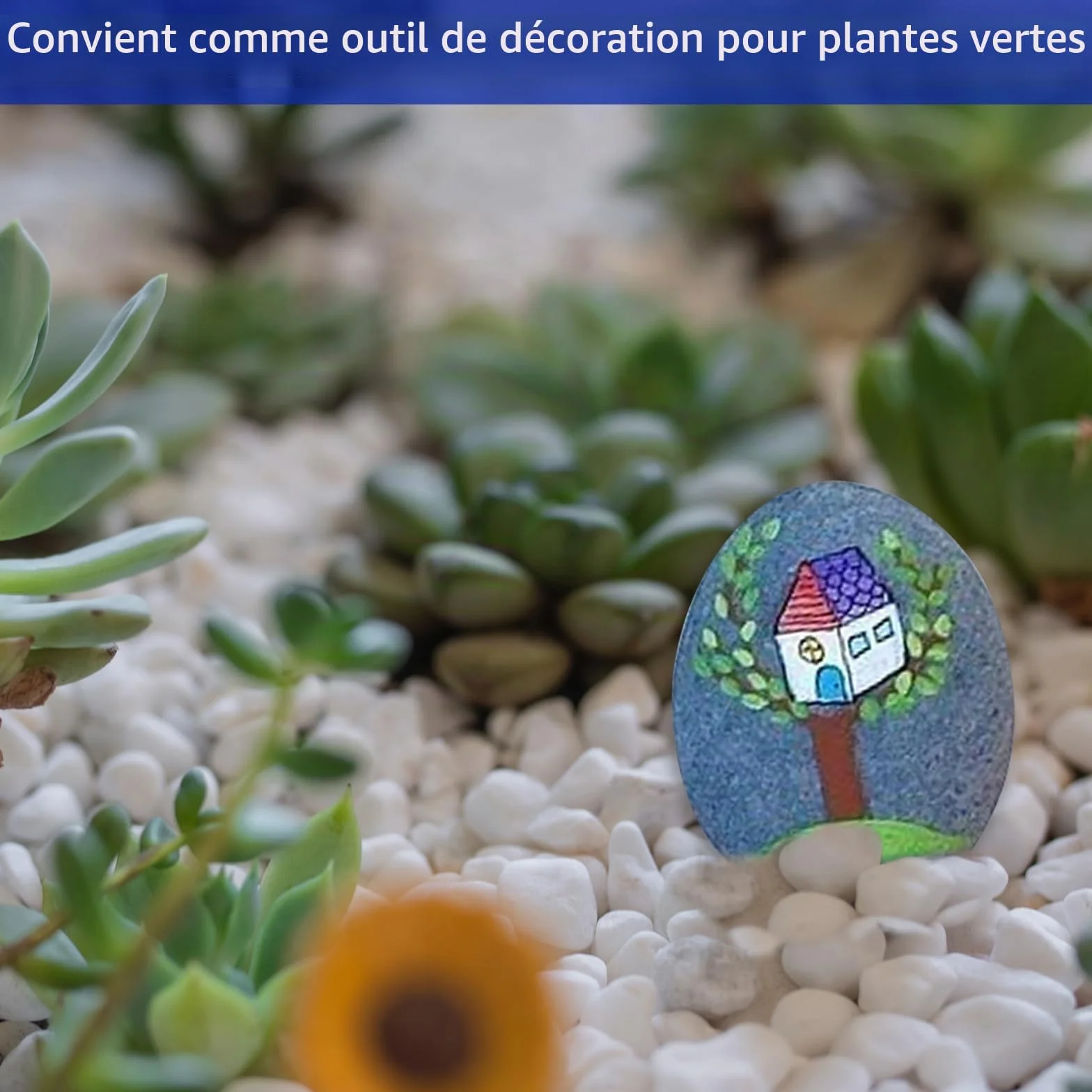 NEUSID 14 Pièces Galets à Peindre 5-7 cm Pierres Naturelles Lisses pour Décoration Jardin Aquarium