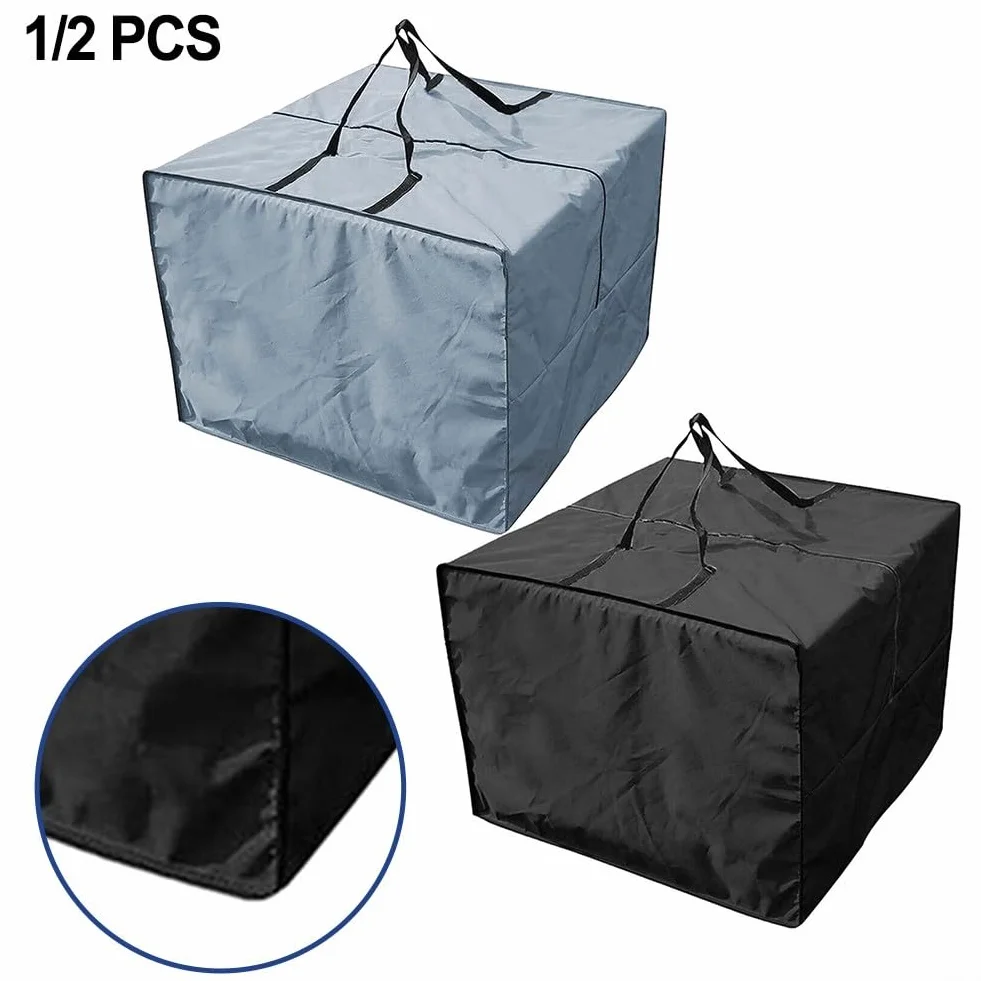 Housse de rangement imperméable pour meubles de jardin 81x81x61 cm polyester 210D avec fermeture éclair