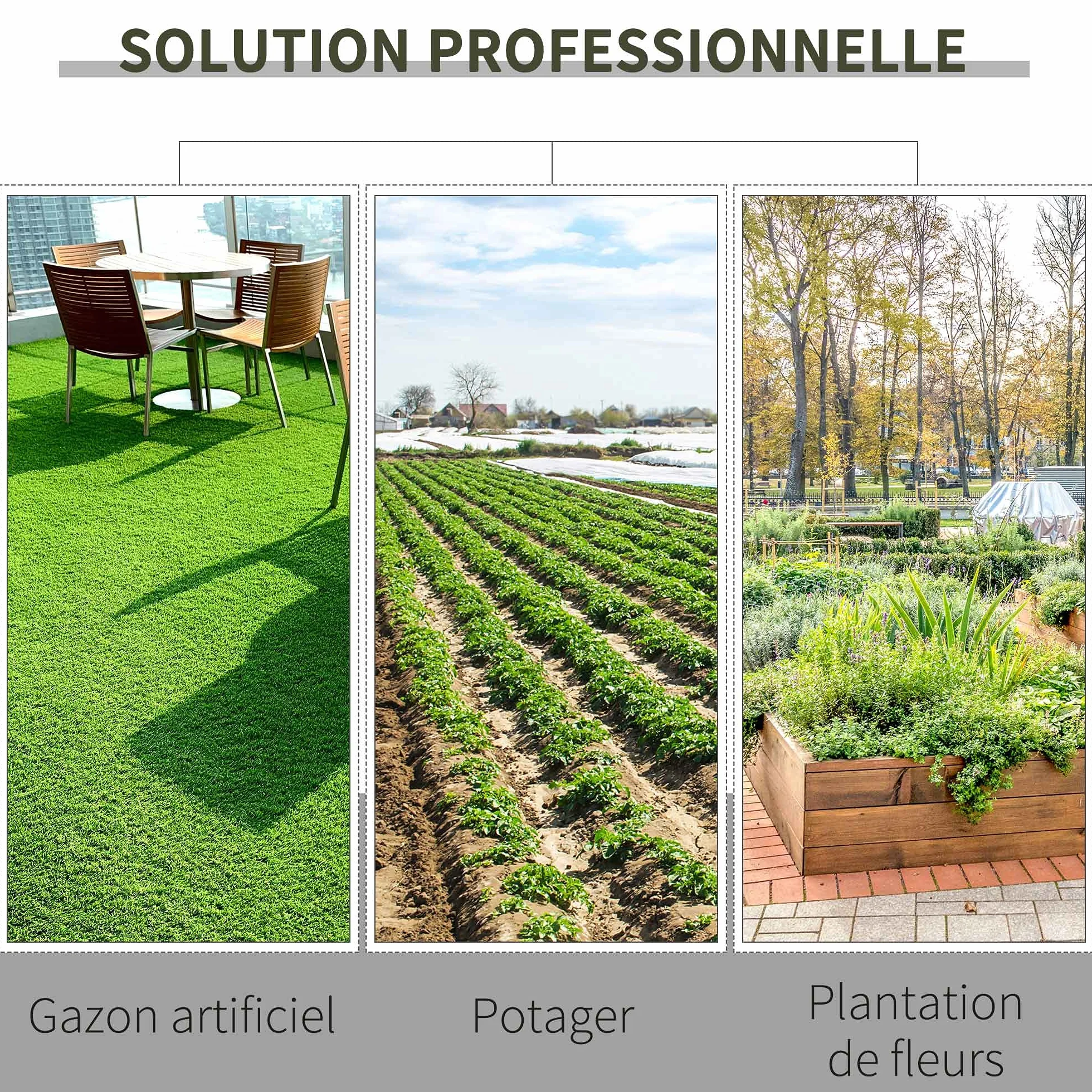 Outsunny Toile de Paillage Anti Mauvaises Herbes 100 g/m² Indéchirable Perméable Anti UV 50L x 2l m PP Noir Vert