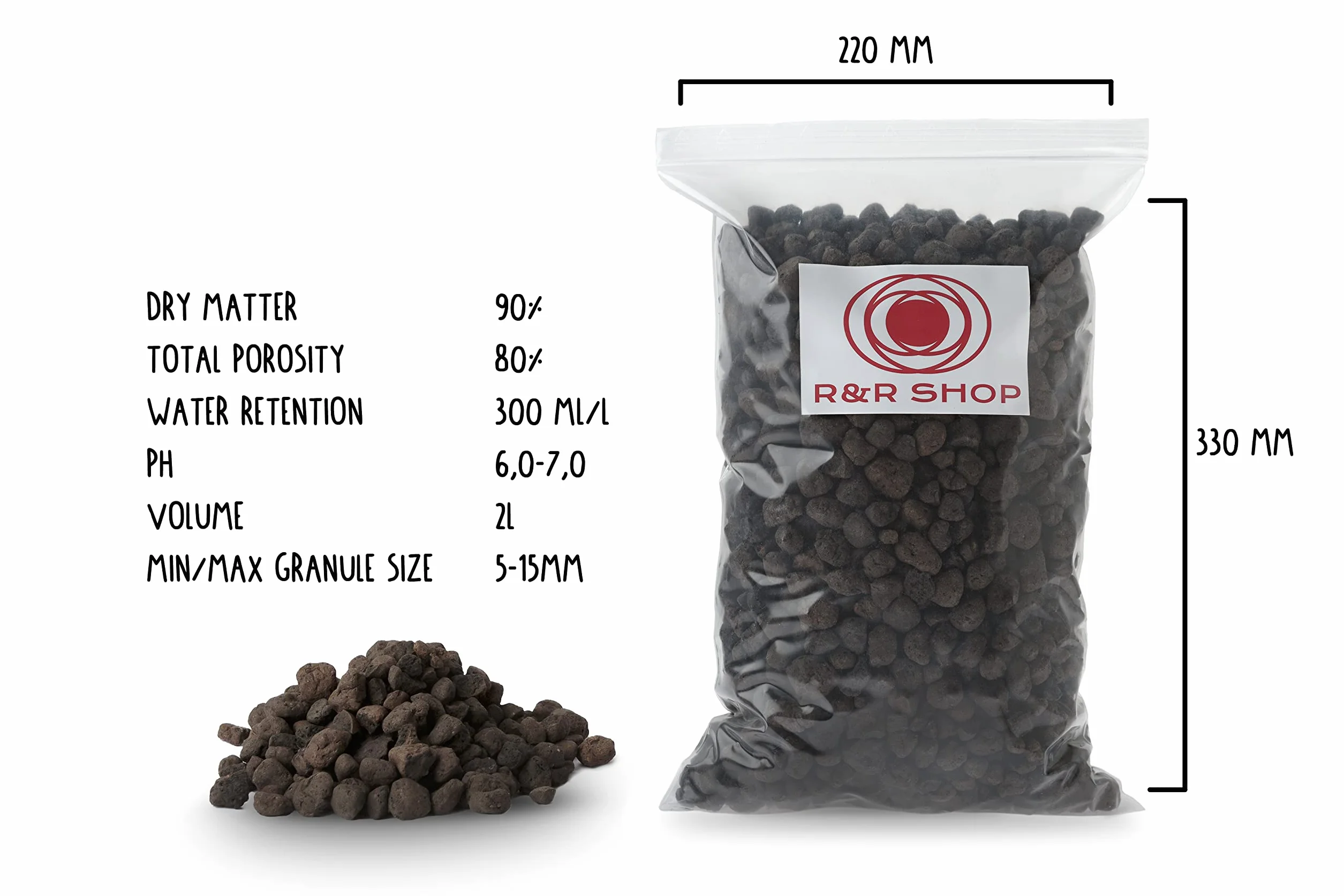 Argile expansée pour Plantes 100% Naturelle PH Neutre 2L