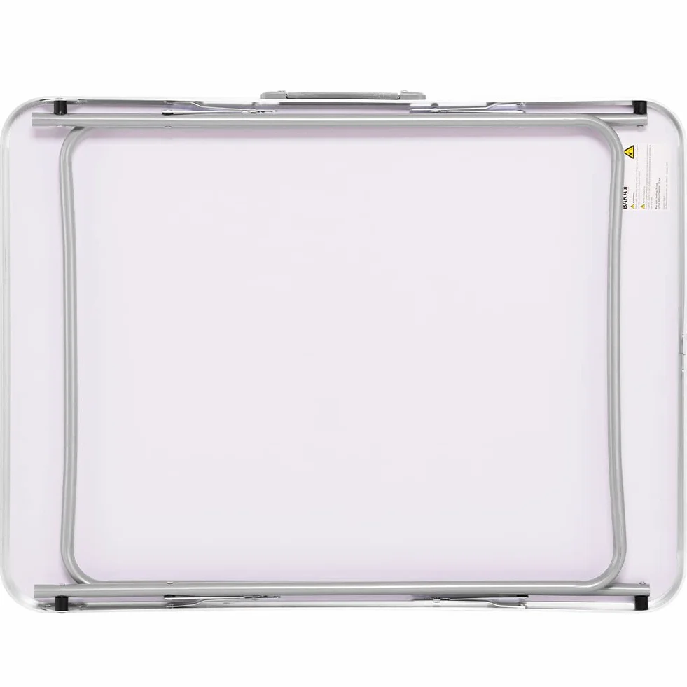 BAKAJI Table de Camping Pliante Aluminium 60x80x68 cm Pique-Nique Jardin Plein Air