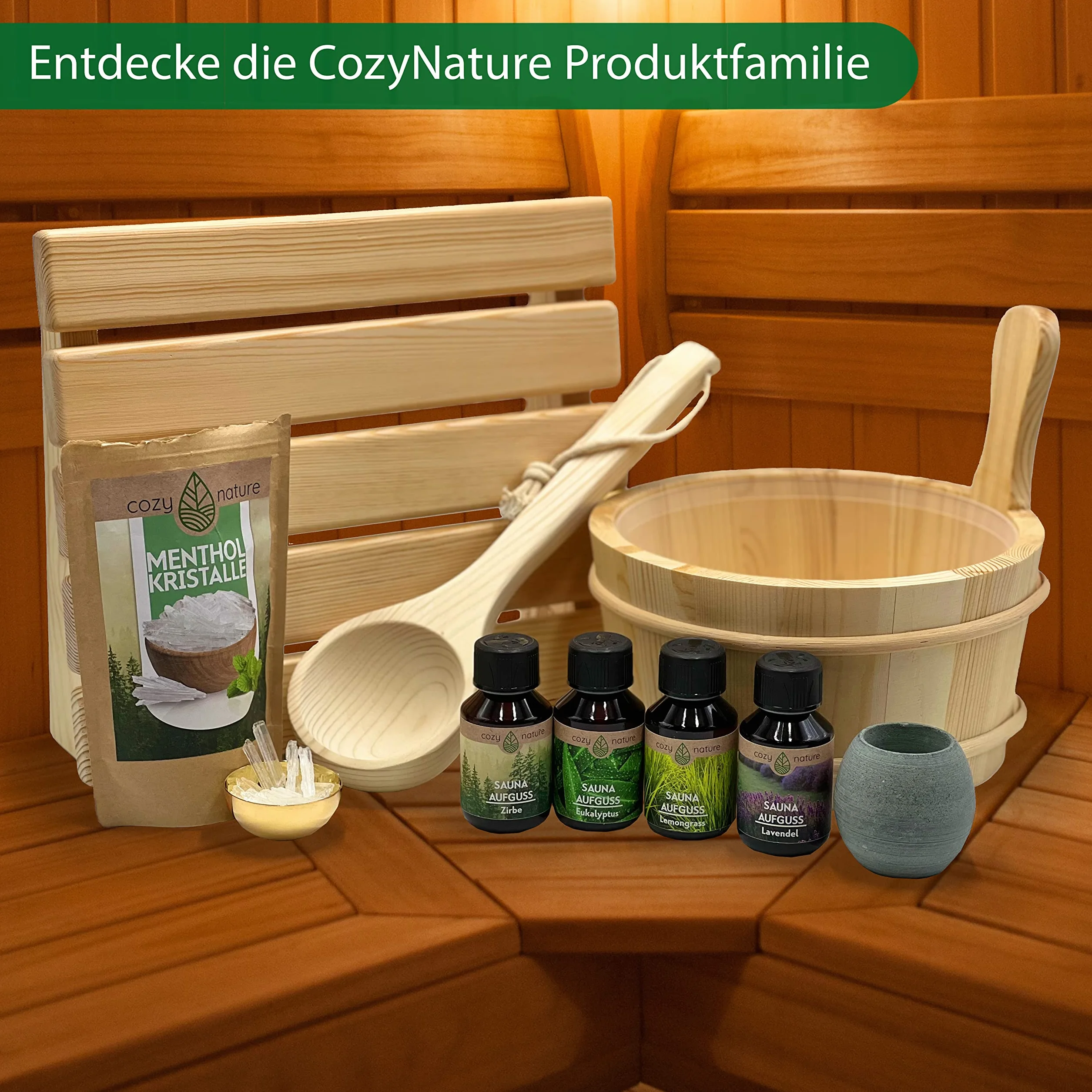 CozyNature Porte-lunettes de sauna en bois pour 2 personnes avec accessoires de montage