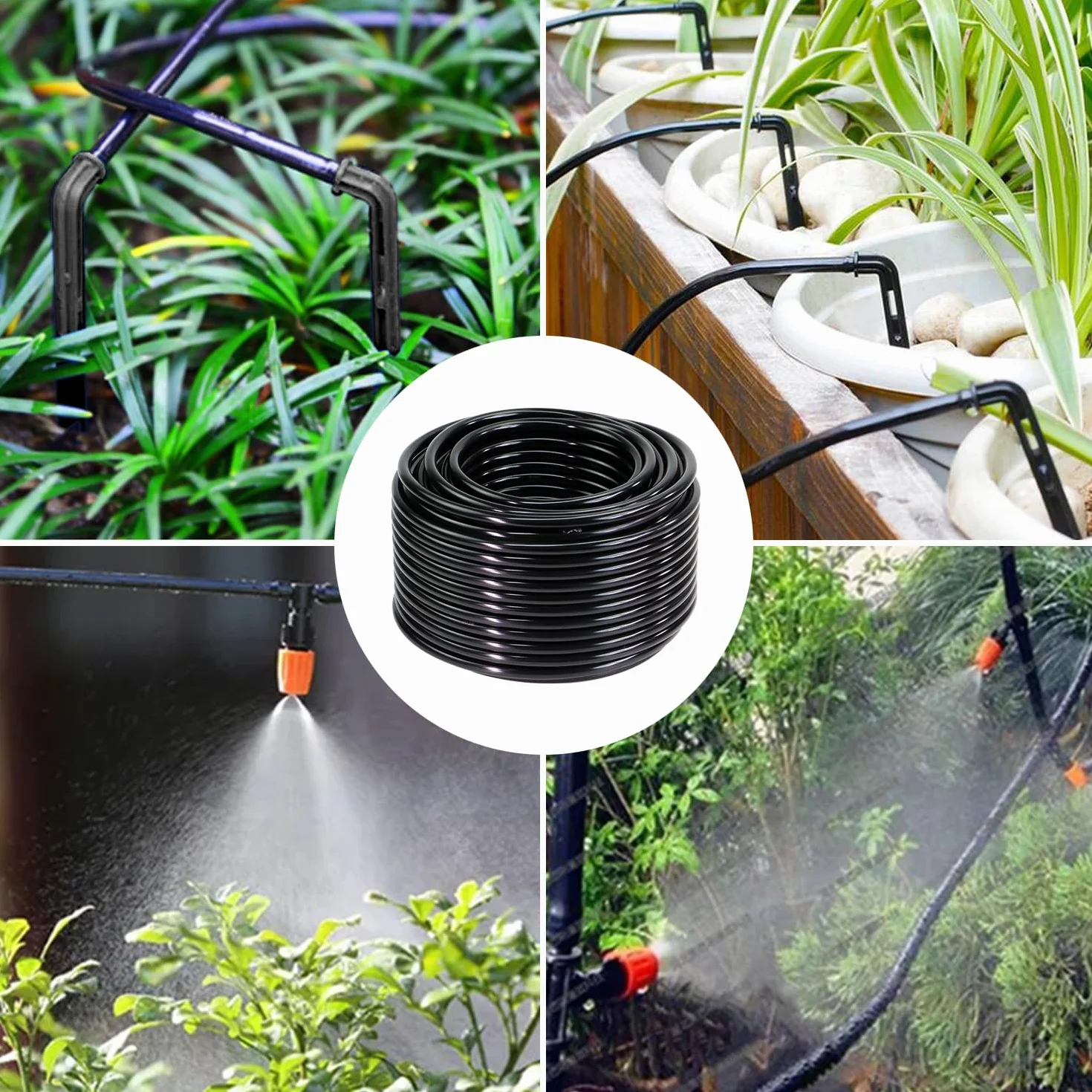 Automatic Irrigation System Micro Hose 4/7mm 40m Drip Irrigation Hose Agriculture Kit with Connectors and Drippers
