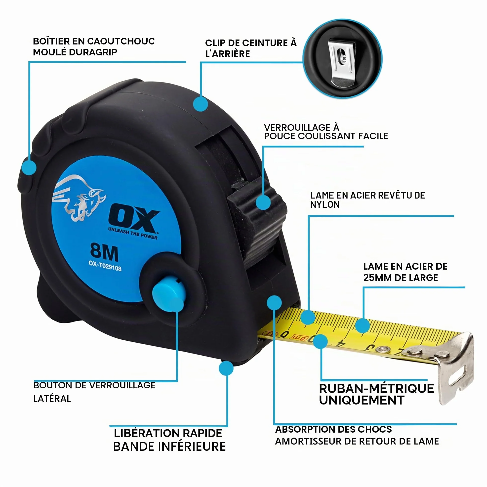 8M Tape Measure Metric Only