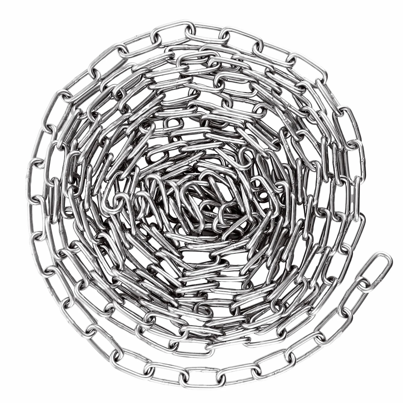 CYEER Chaîne en acier inoxydable 4 mm, chaîne en acier inoxydable vendu au mètre 6 m, chaîne en acier inoxydable, chaîne en acier inoxydable, chaîne en acier inoxydable, chaîne à maillons, chaîne à