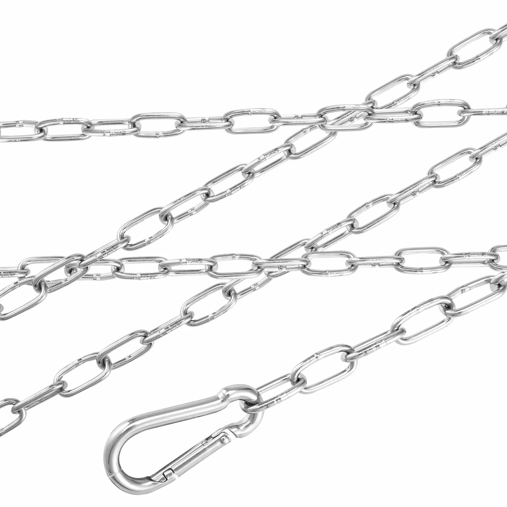 Chaîne en acier inoxydable 304 de 5 mètres,2mm Chaîne de Sécurité en inoxydable, Maillons Soudés en Acier, pour clôtures de jardin, enclos pour chiens, Chaînes de Levage