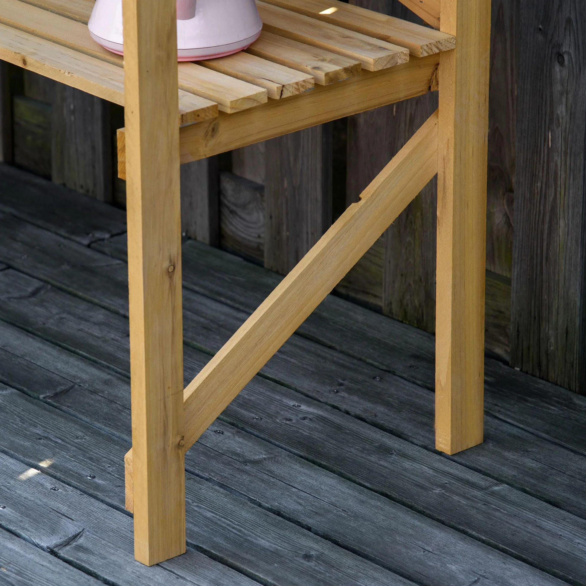 Outsunny Table de rempotage Plateau avec rebords Bois Sapin pré-huilé