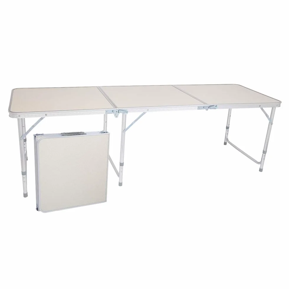 Table de Camping Pliante Portative 180x60x70cm Antirouille