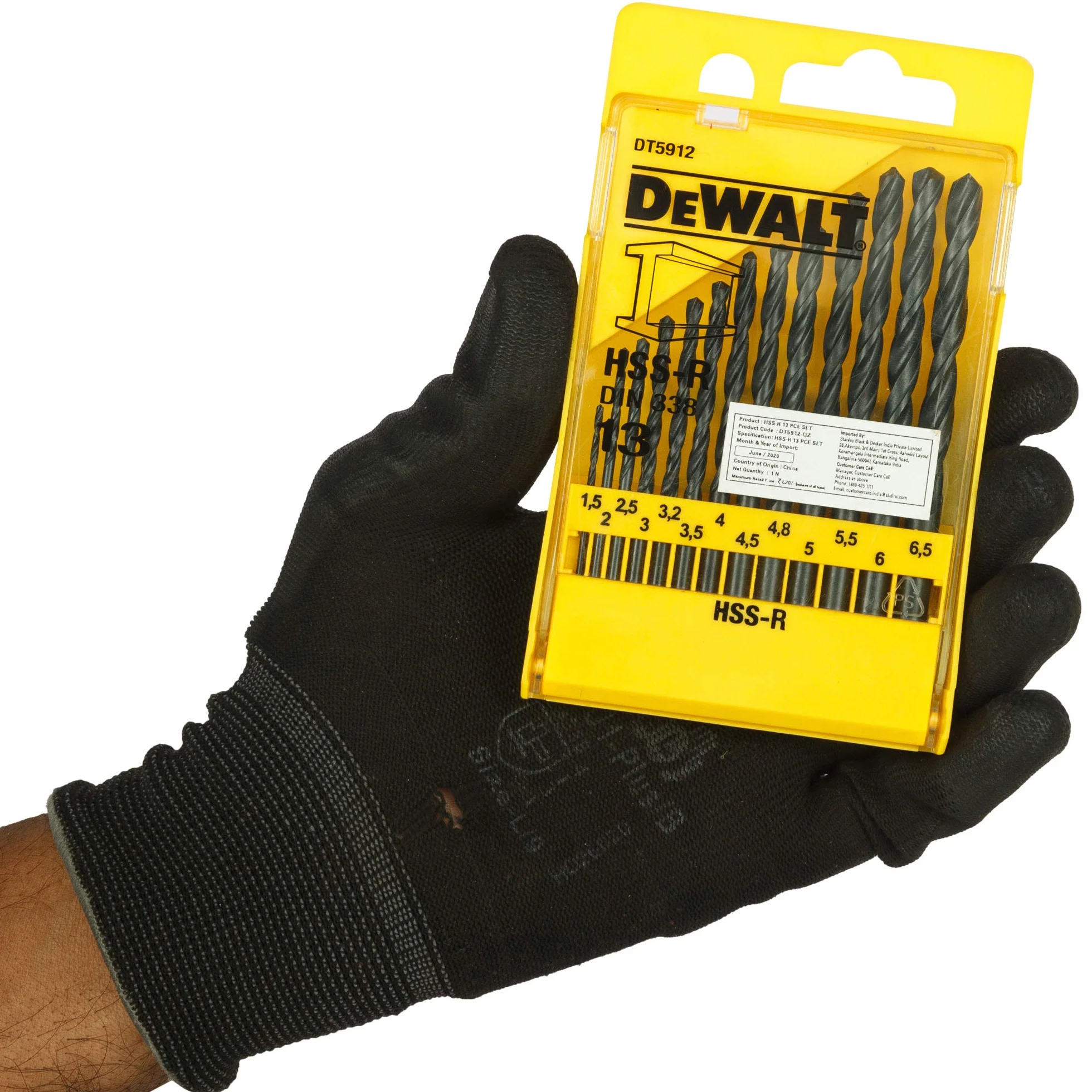 DEWALT Jeu de 13 Forets HSS-R DIN 338 DT5912-QZ