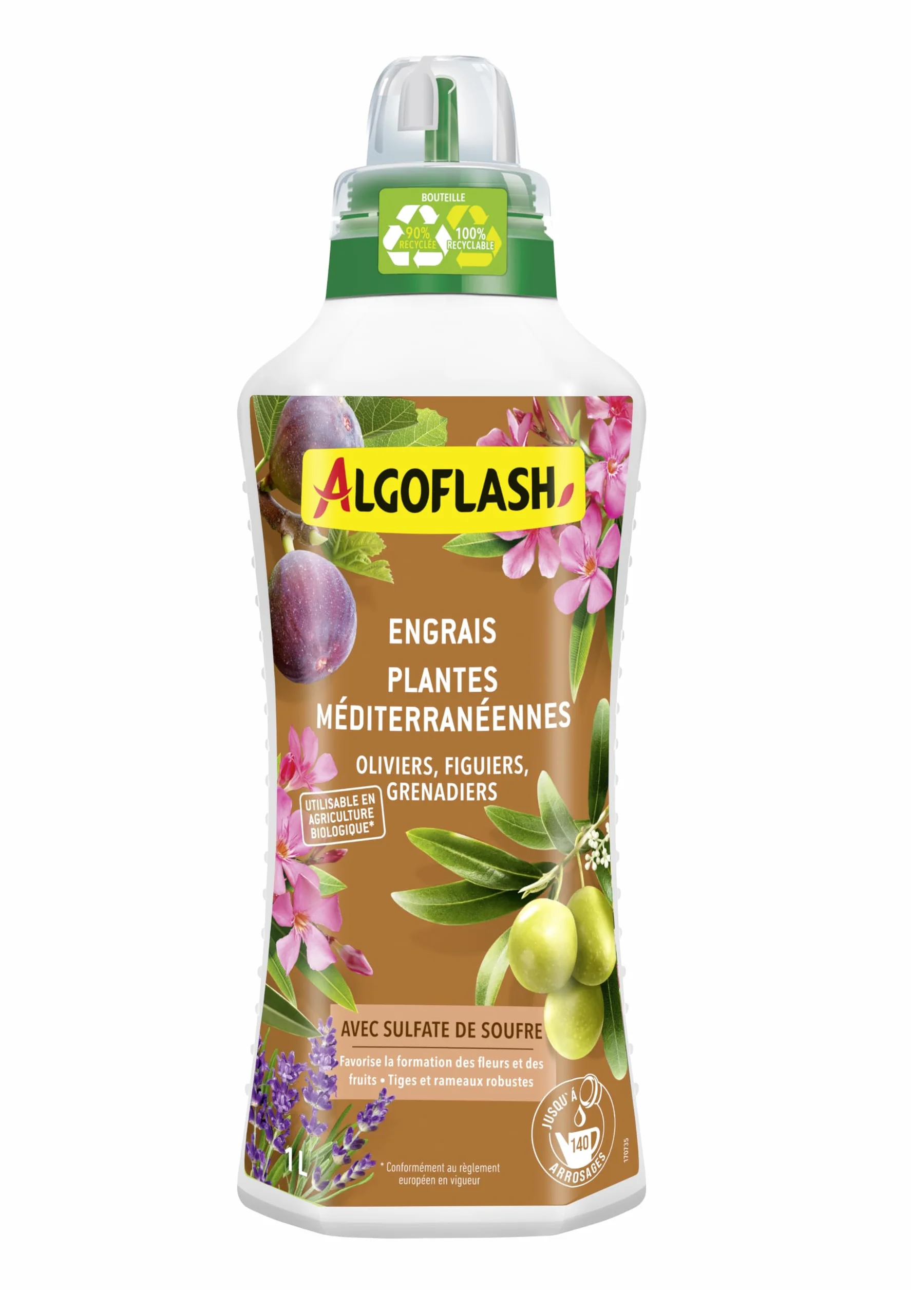 Algoflash Engrais Liquide Plantes Méditerranéennes 1 L Agriculture Biologique
