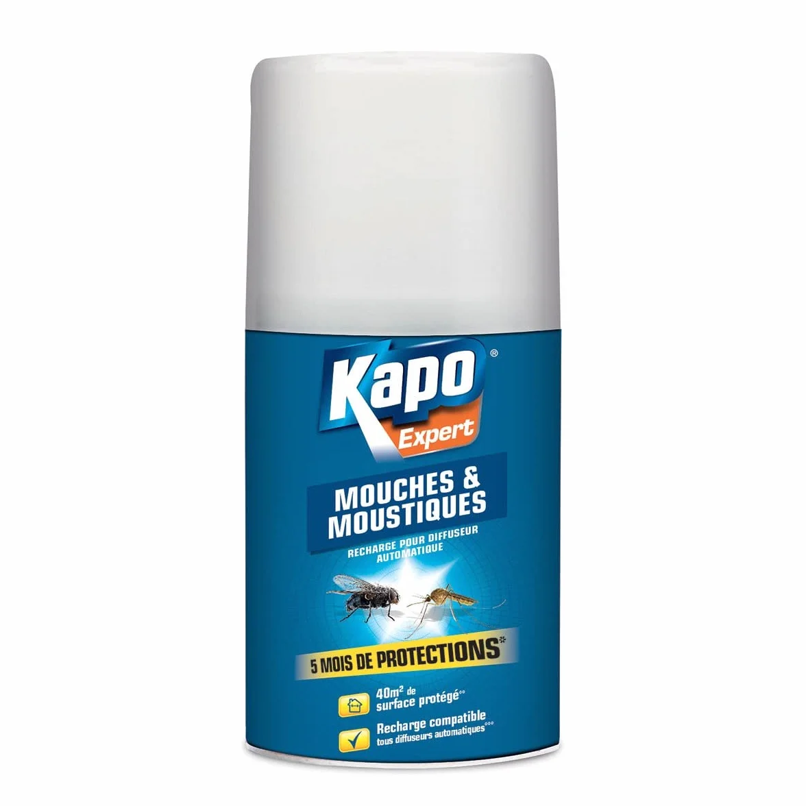 K.PRO Diffuseur automatique contre mouches et moustiques 250 ml 5 mois protection programmable 3 fréquences 40 m²