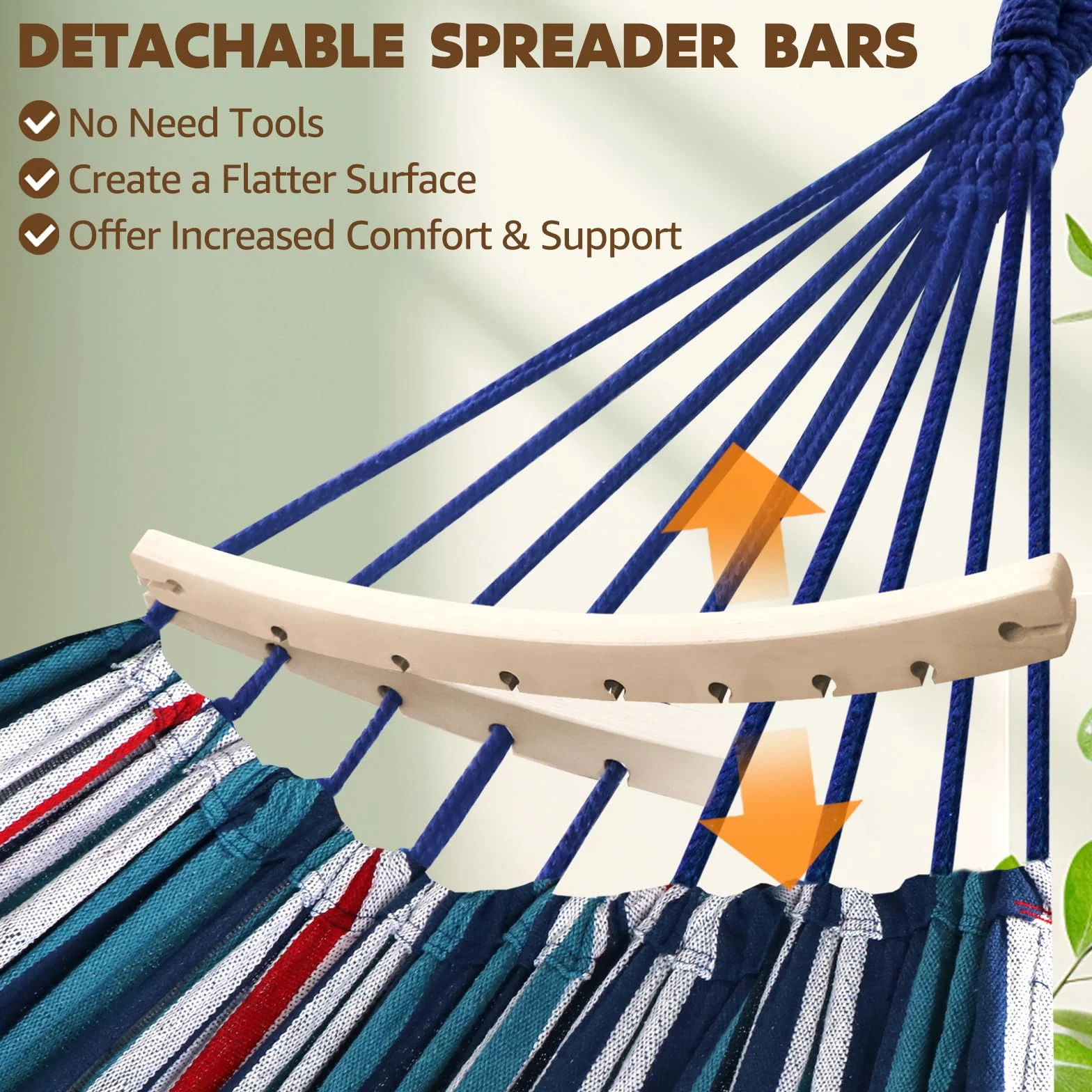 Chihee Hamac Grand Souple Respirant Camping 300KG Portable avec Barre d'écartement Oreiller 2 Sangles Mousquetons