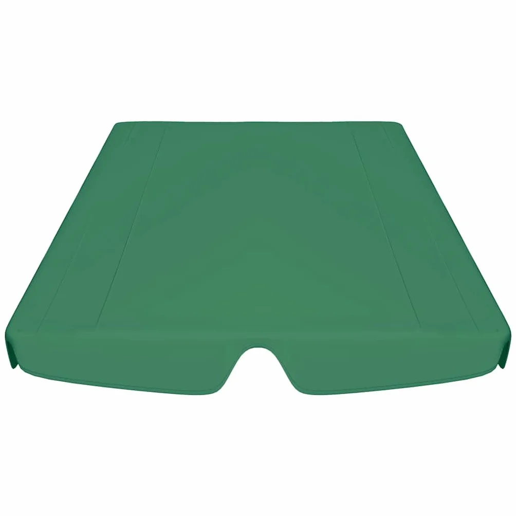 vidaXL Toit de Remplacement pour Balançoire Imperméable Vert 188/168x145/110 cm