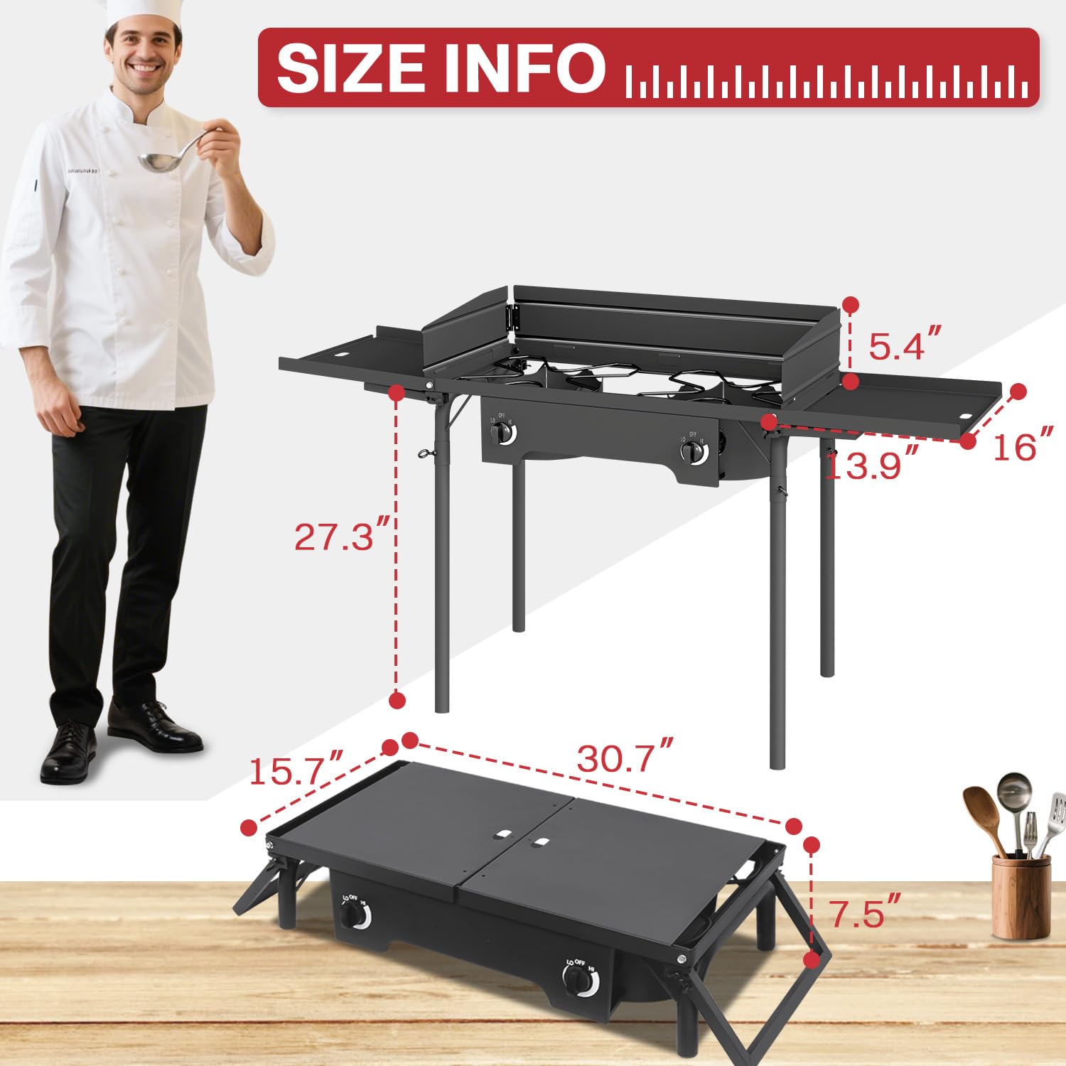 High-Output Two-Burner Propane Outdoor Stove