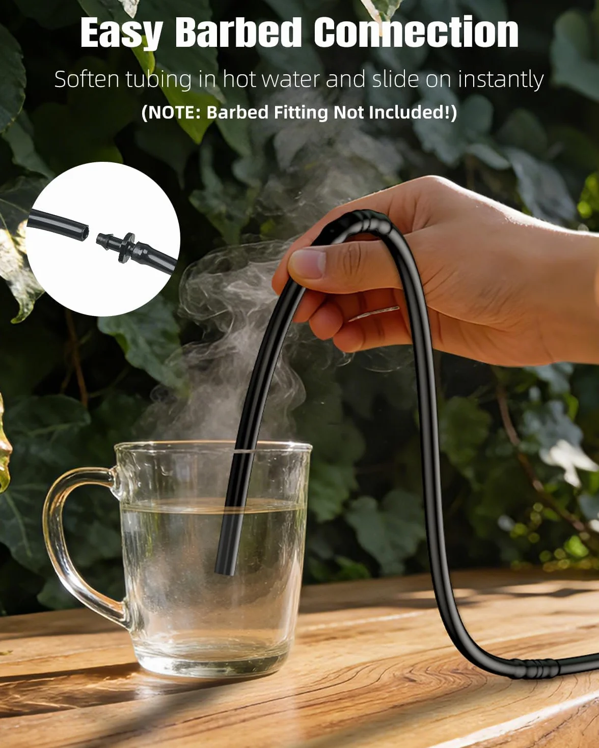 Pawfly 6,35 mm Tuyau goutteur 61 m rouleau espacement 15 cm PE