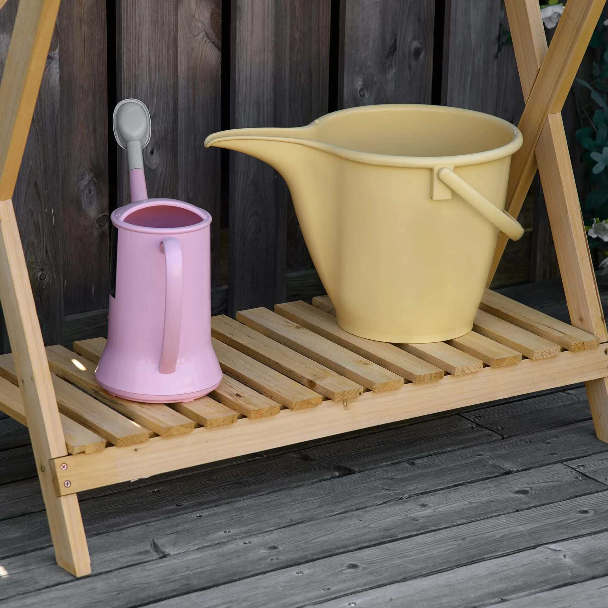 Outsunny Table de rempotage Jardinage Acier galvanisé Bois Sapin pré-huilé