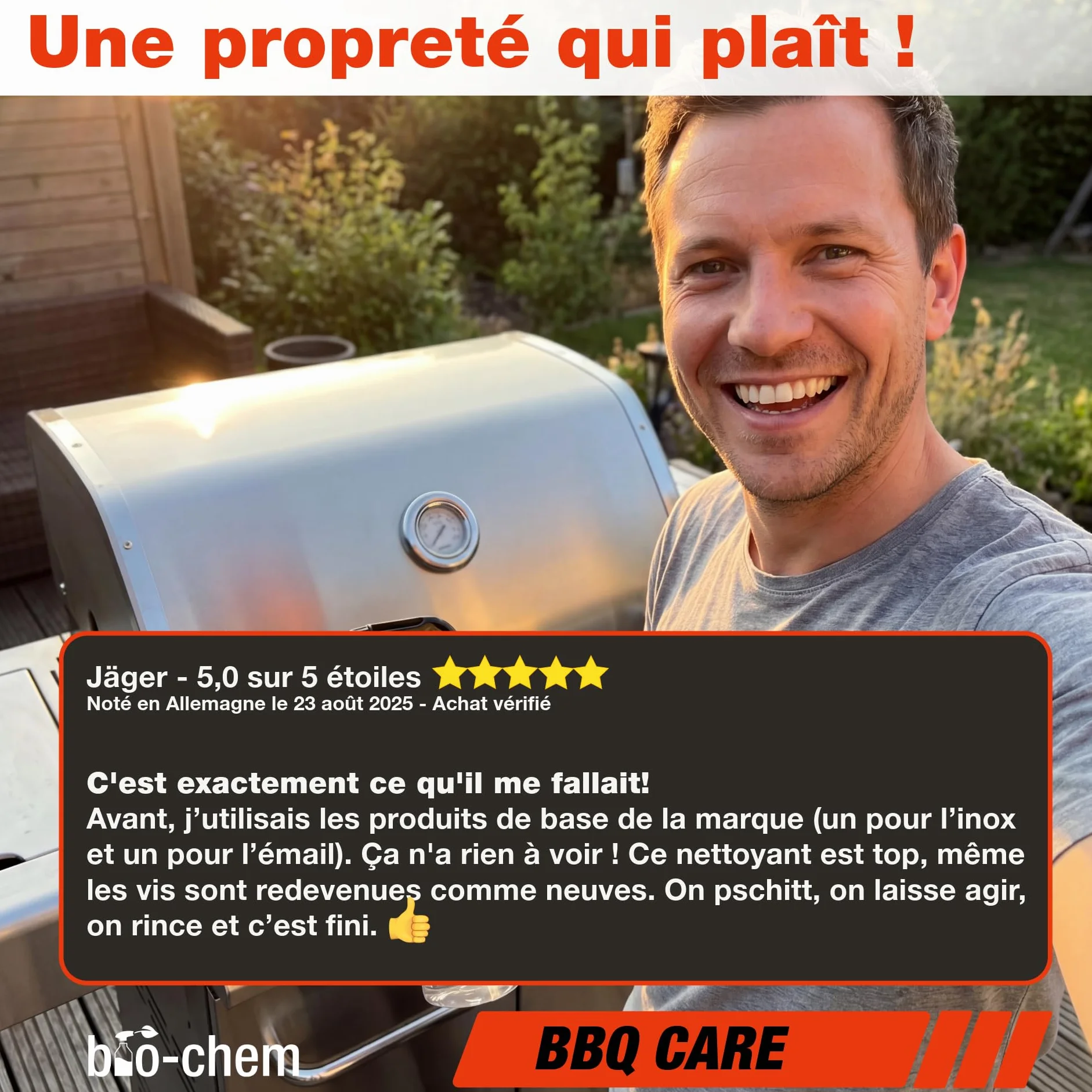 Spray nettoyant pour barbecues 0,75L - Dégraissant prêt à l'emploi pour plancha et grille barbecue