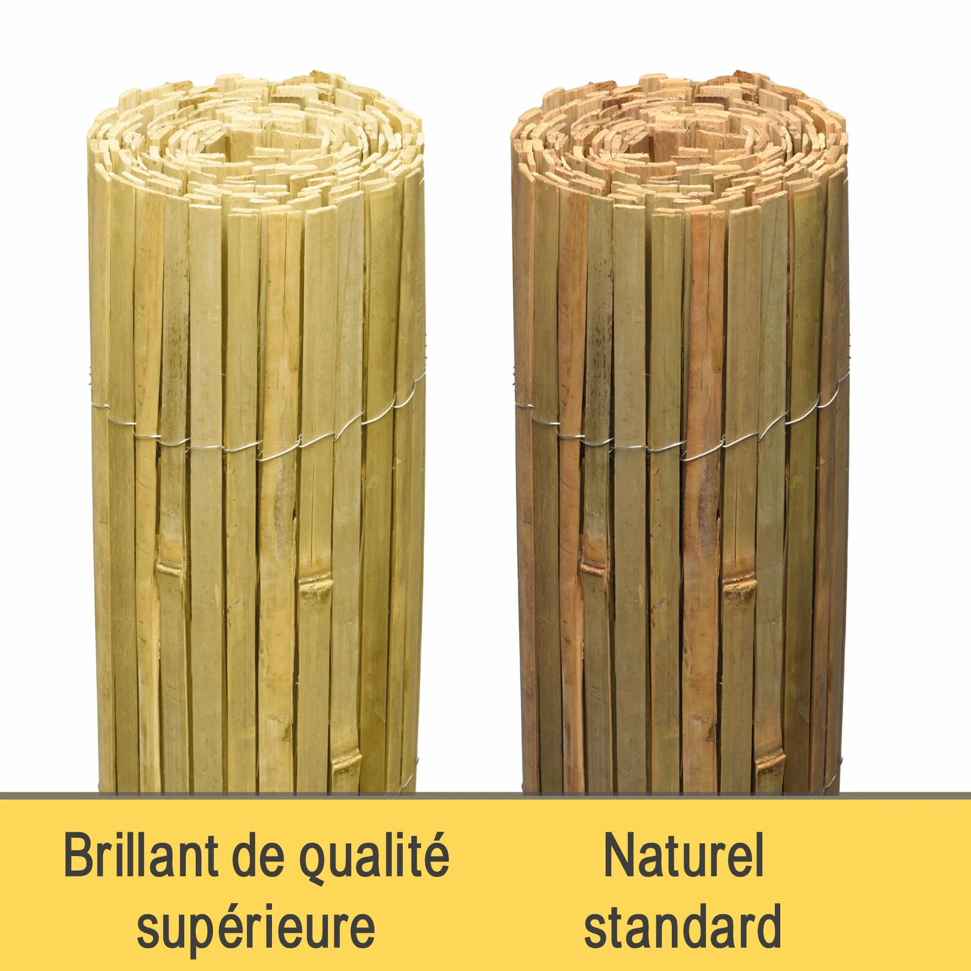 Sol Royal Canisse Brise Vue Balcon Bambou 180x600 cm Clair Brillant – Canisse Bambou Balcon Palissade Jardin Exterieur – Cache Balcon Brise Vue 1m80 Pare Vue Terrasse Extérieur