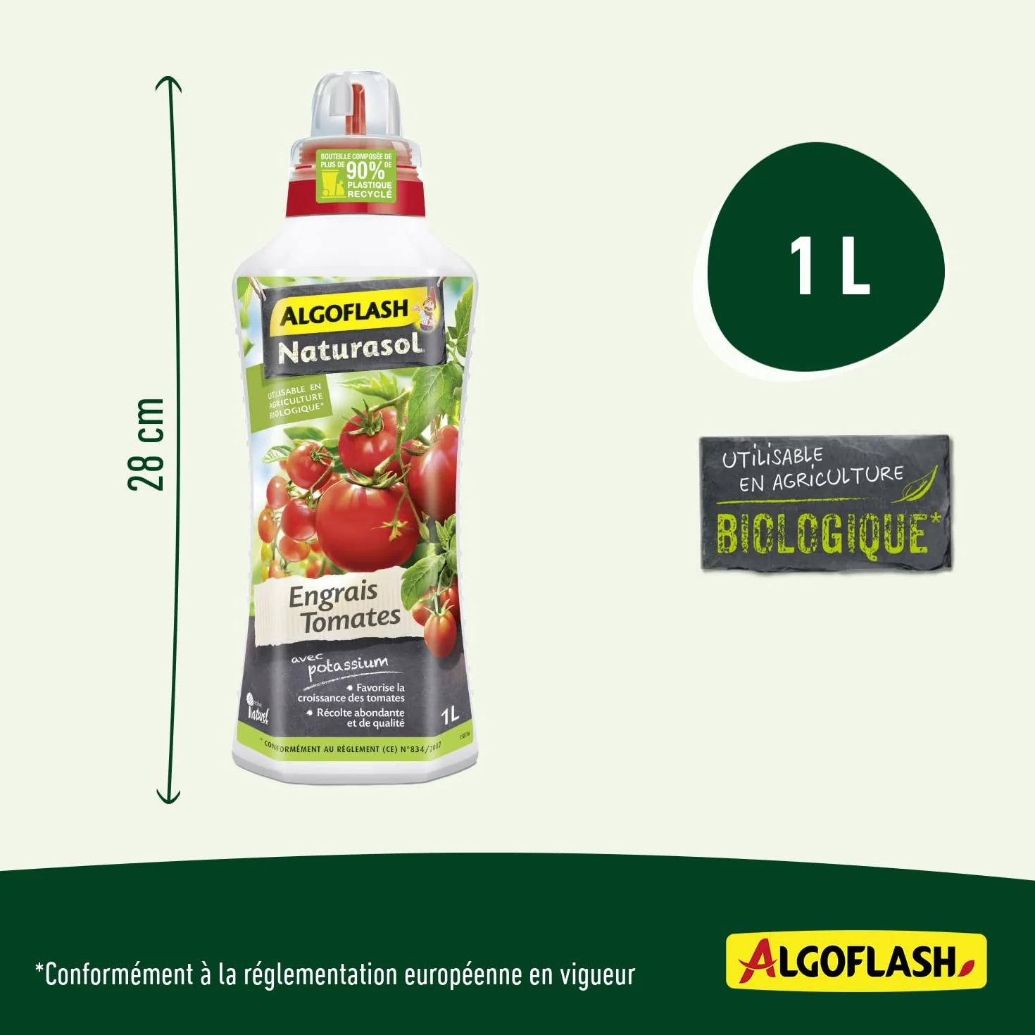 Algoflash NATURASOL Engrais Liquide Tomates 1 L
