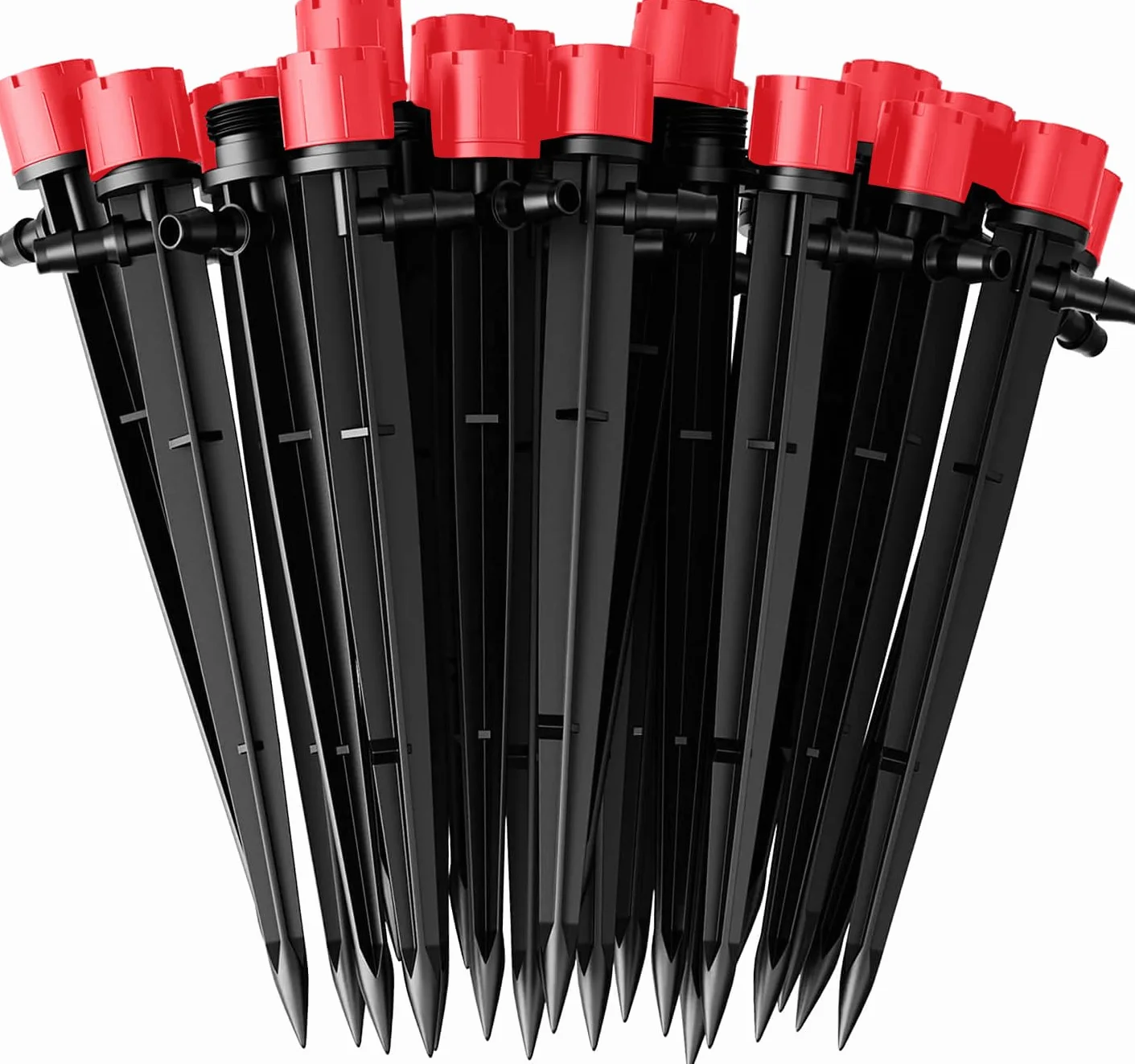 KAHEIGN 60Pcs Goutteurs d'eau D'irrigation, Émetteurs Goutte à Goutte Réglables 360 Degrés pour Tube 4mm/7mm