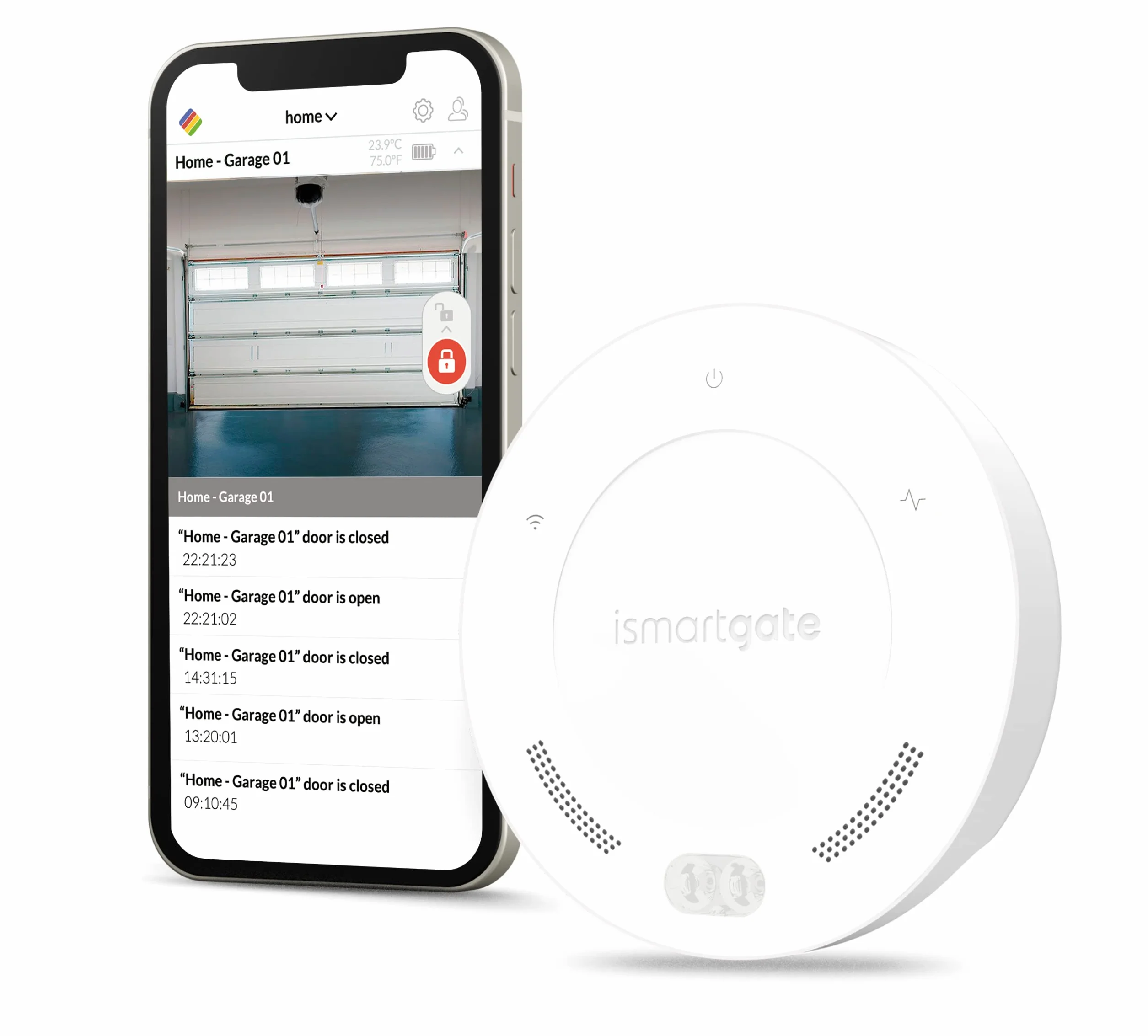 Ouvre-Porte de Garage ismartgate Mini Smart Wi-FI Compatible avec Amazon Alexa, Google Home, Samsung SmartThings et iFTTT.
