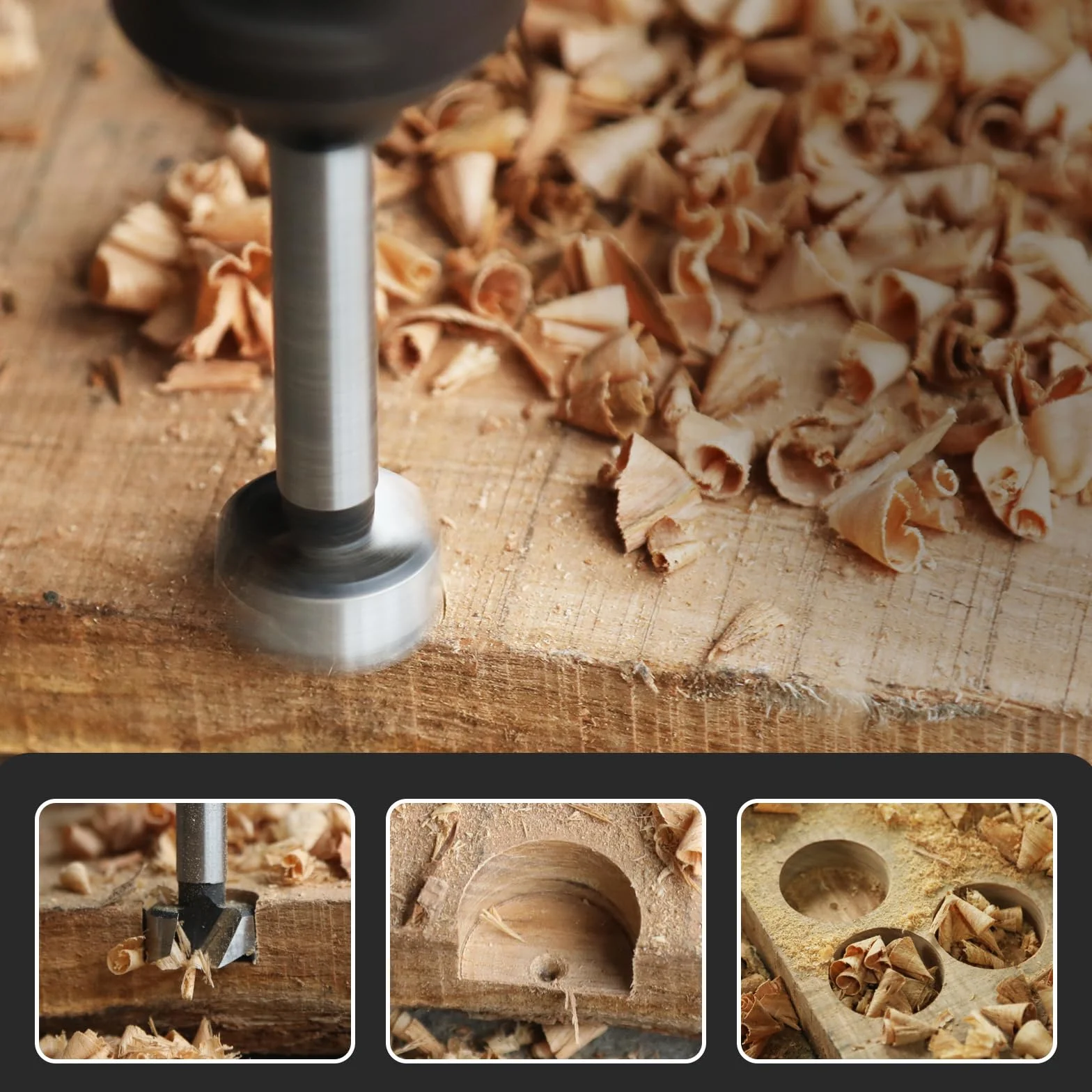 Mèche Forstner 50 mm pour bois, mèches Forstner diamètre 50 mm, longueur 90 mm avec tige hexagonale de 8 mm