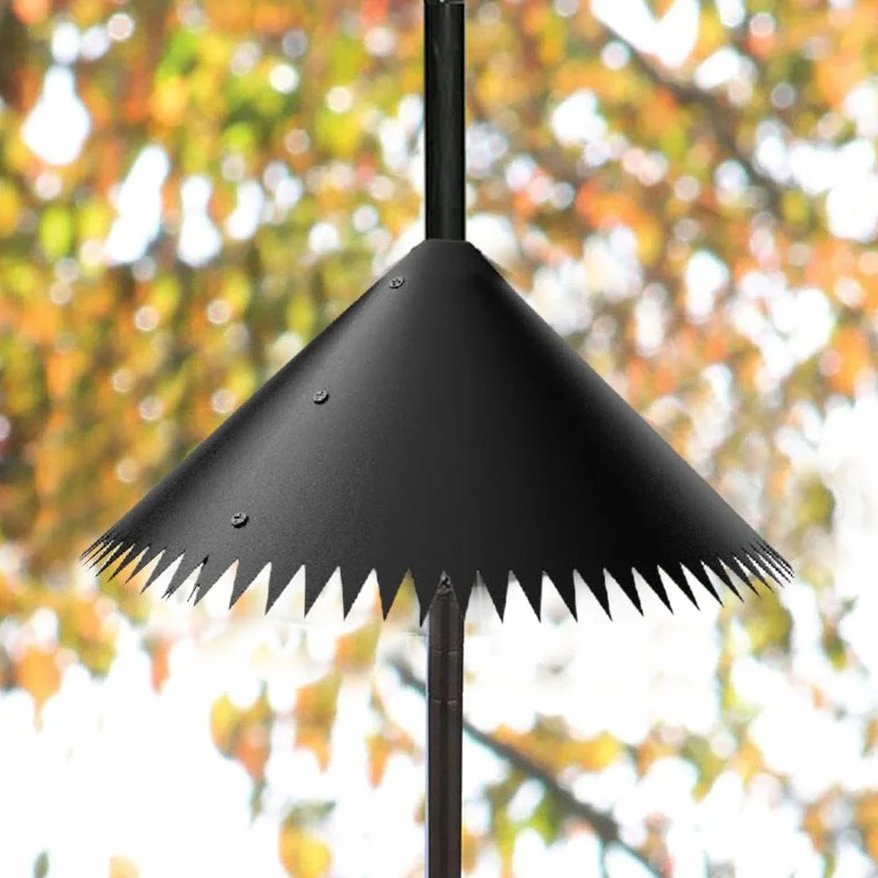 Déflecteur anti-écureuil 35,6 cm pour poteaux à oiseaux réutilisable universel