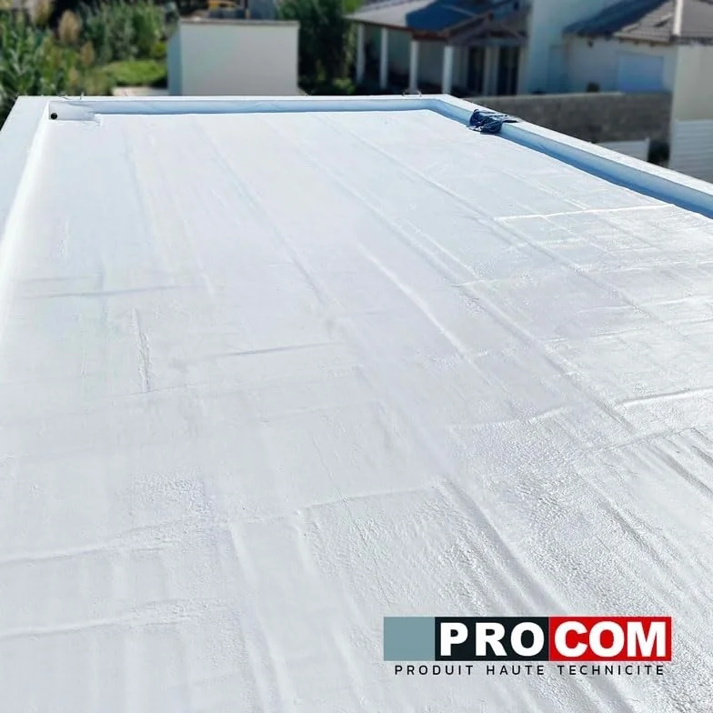 PRO COM Peinture toiture étanche Cool Roof, peinture réfléchissante blanche, anti chaleur 2.5 litres
