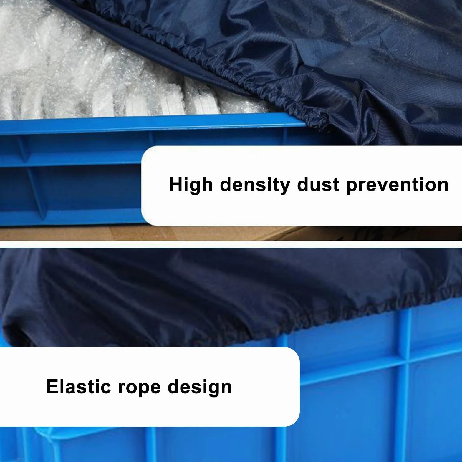 Housse de rangement étanche avec corde élastique Noir