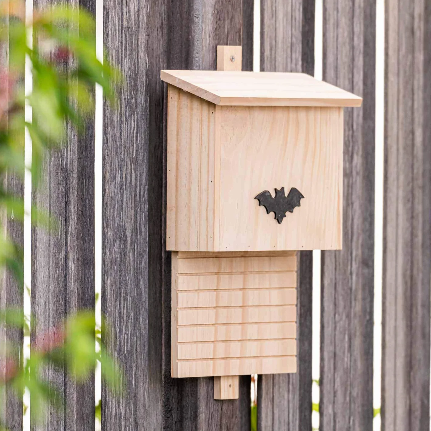 Grande boîte à chauves-souris en bois massif résistante aux intempéries - nichoir pour été et hiver