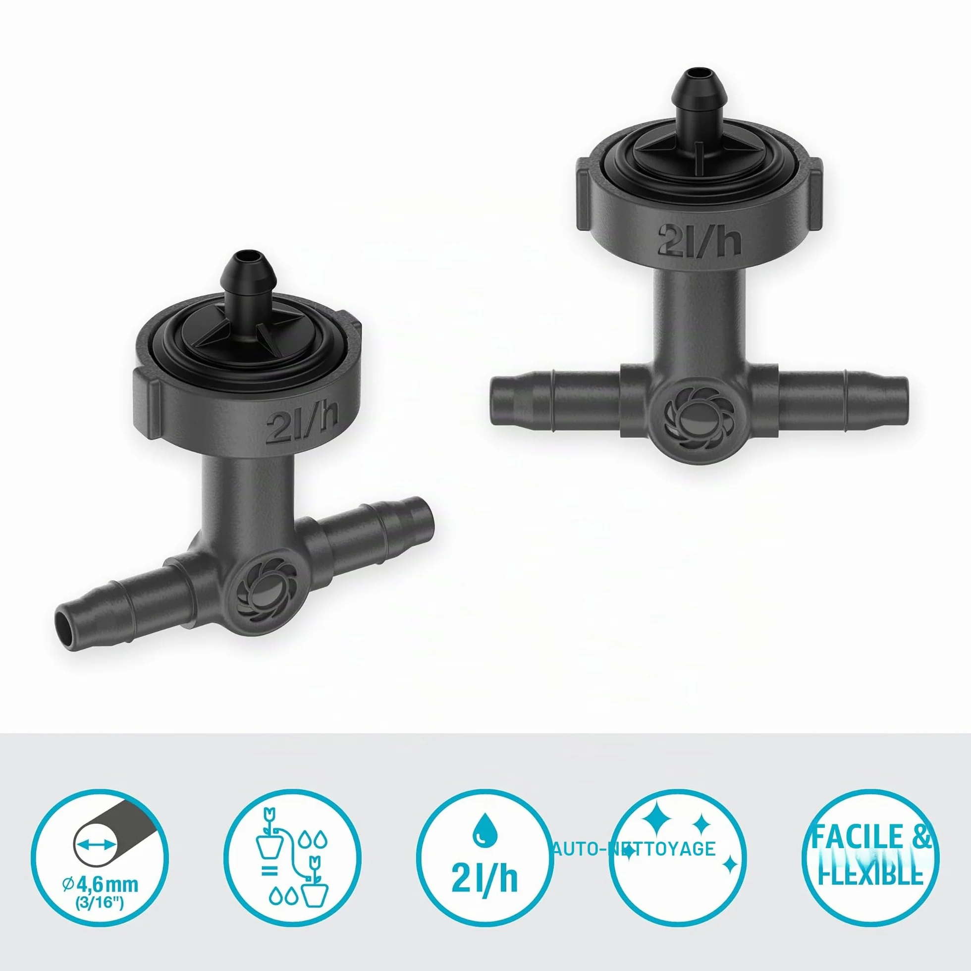 Gardena goutteur en ligne micro drip régulation de pression système arrosage auto 13312-20
