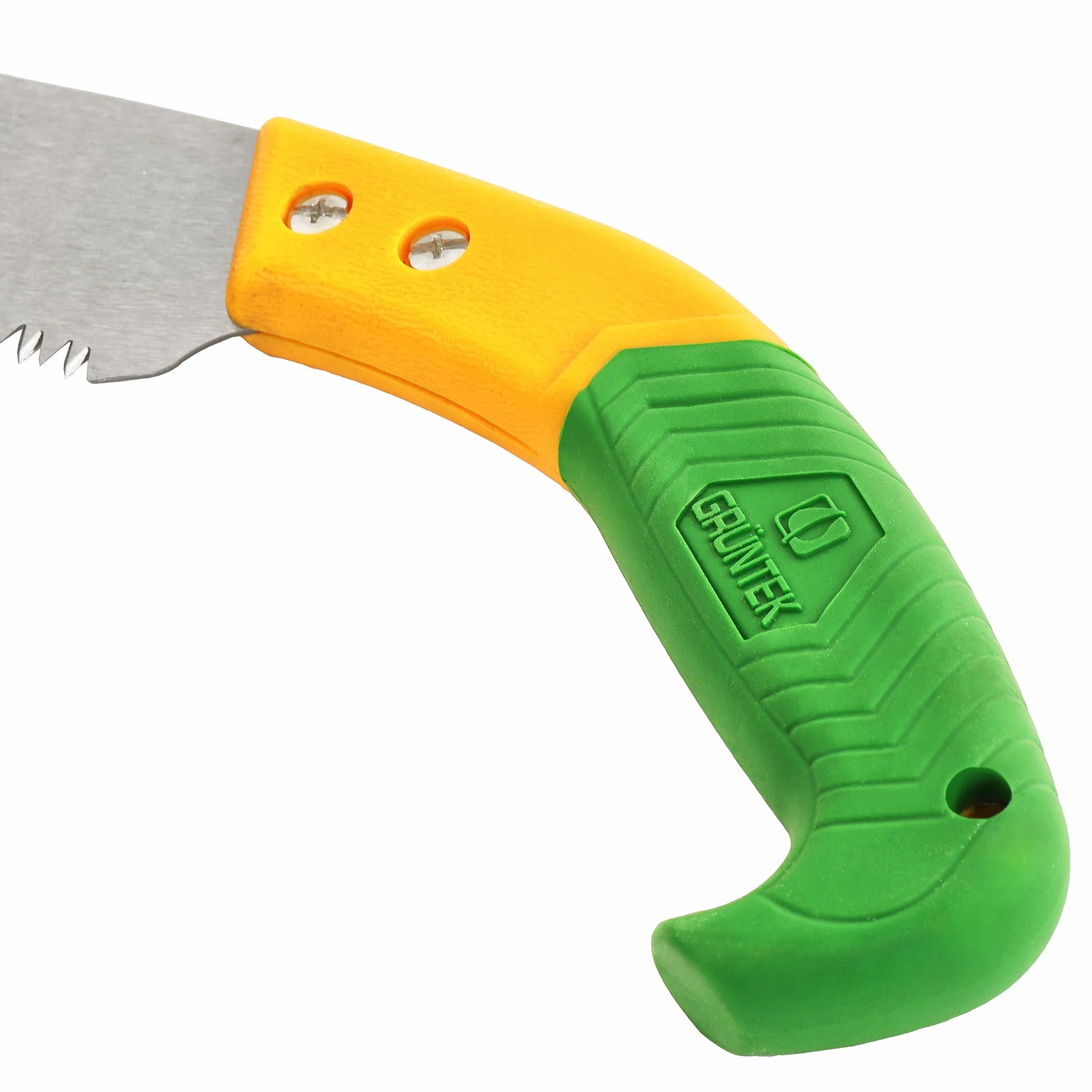 GRÜNTEK Scie d'élagage 380mm avec Lame Japonaise. Scie a main a bois Égoine. Outils de Jardinage Professionnel pour Jardin, Camping Bushcraft et Coupe de Branches