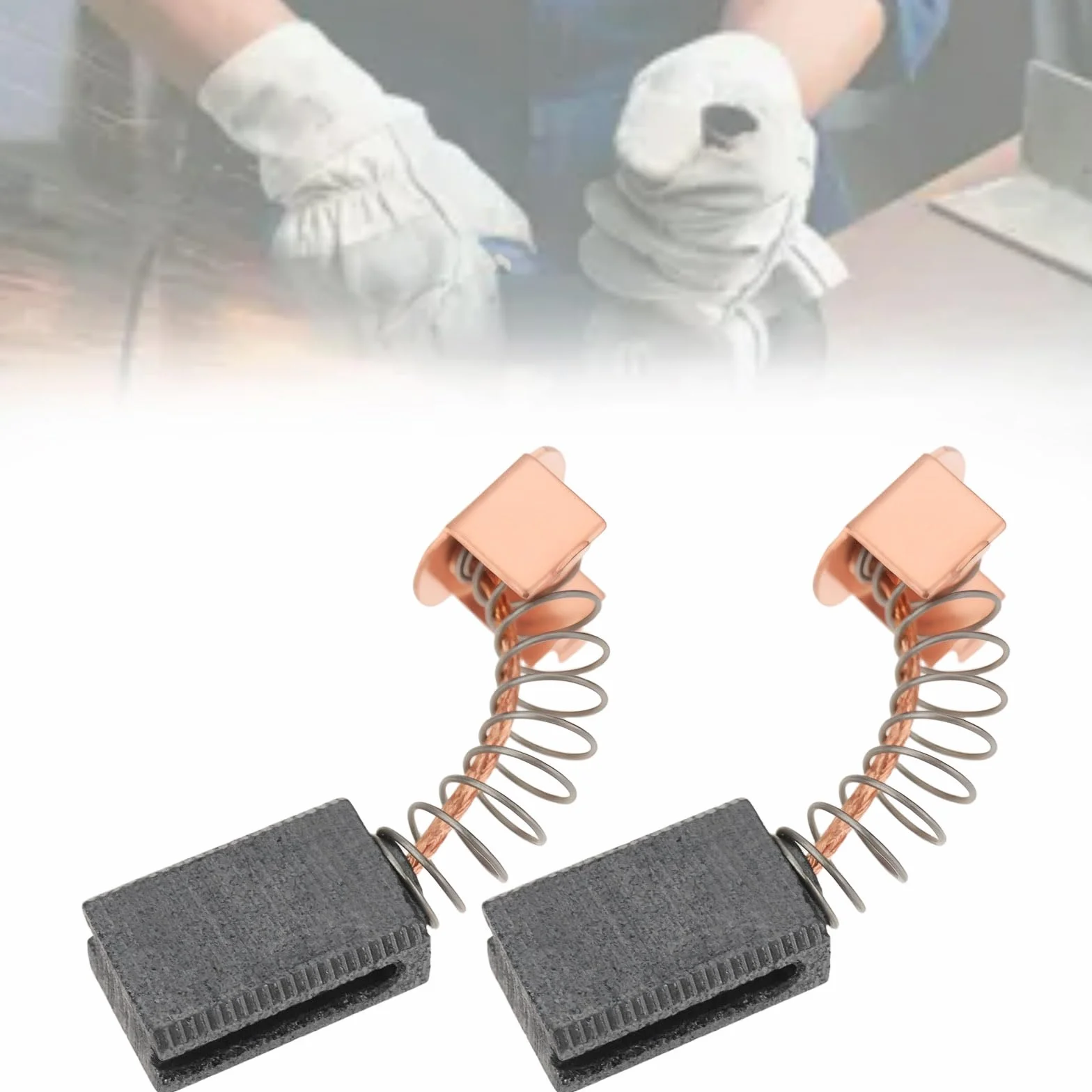 2 Paires de Balais de Charbon pour Meuleuse D'angle 5x8x12mm Compatible avec Silverline 123339 563709 382246 868736