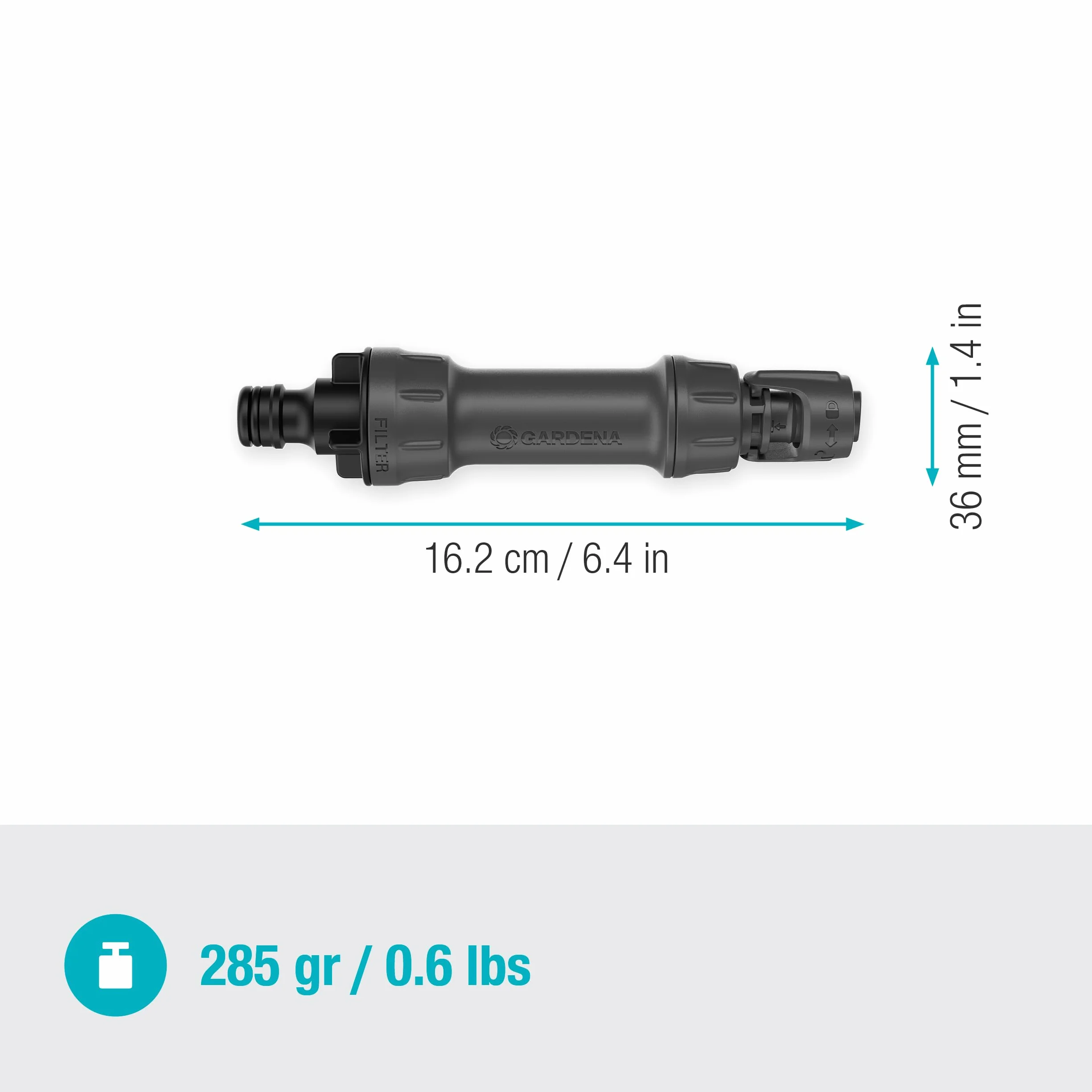 Gardena Micro-Drip System Basic Device 1000 Module de démarrage pour arrosage automatique réduction de pression filtre eau 13333-20