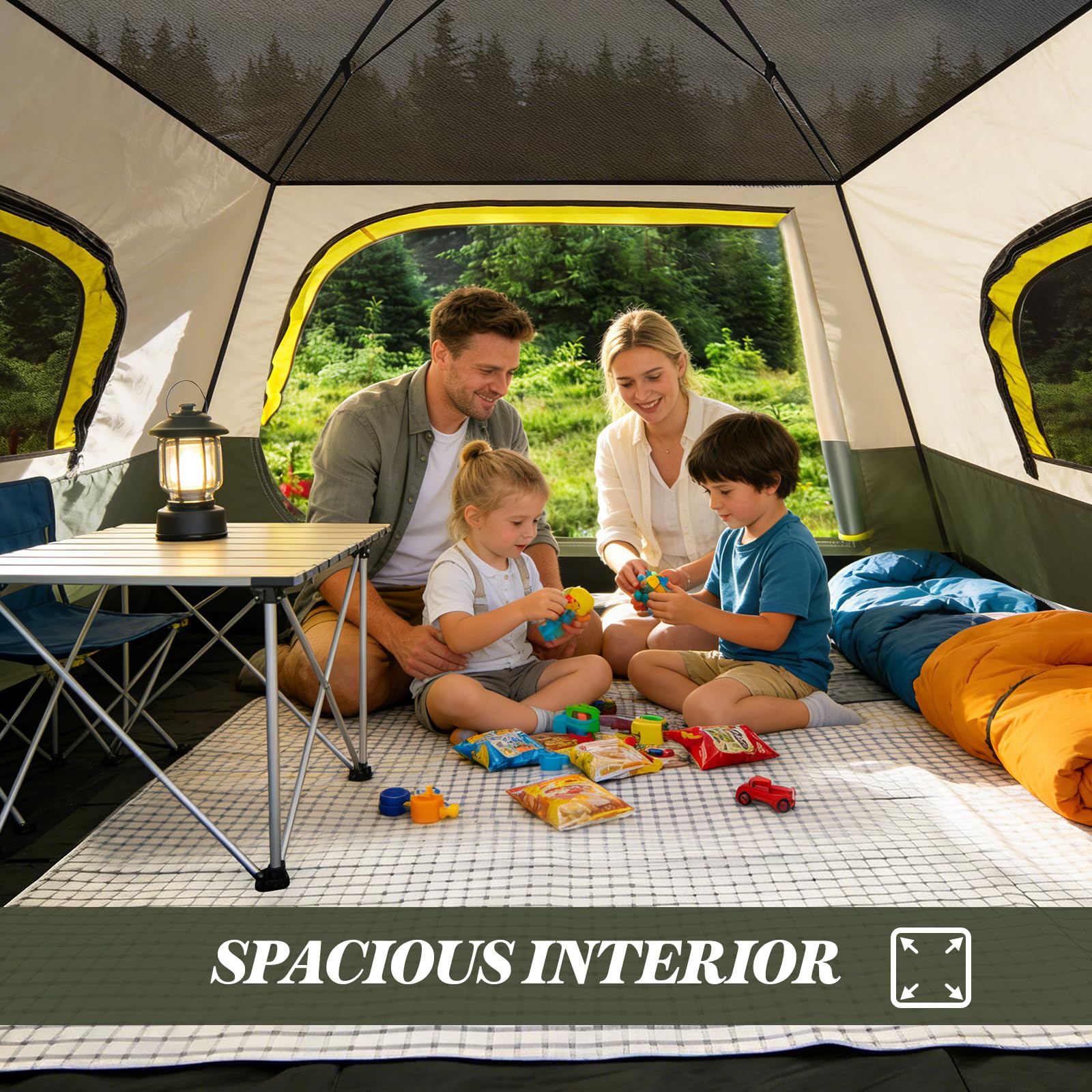 4-Person Instant Setup Waterproof Camping Tent