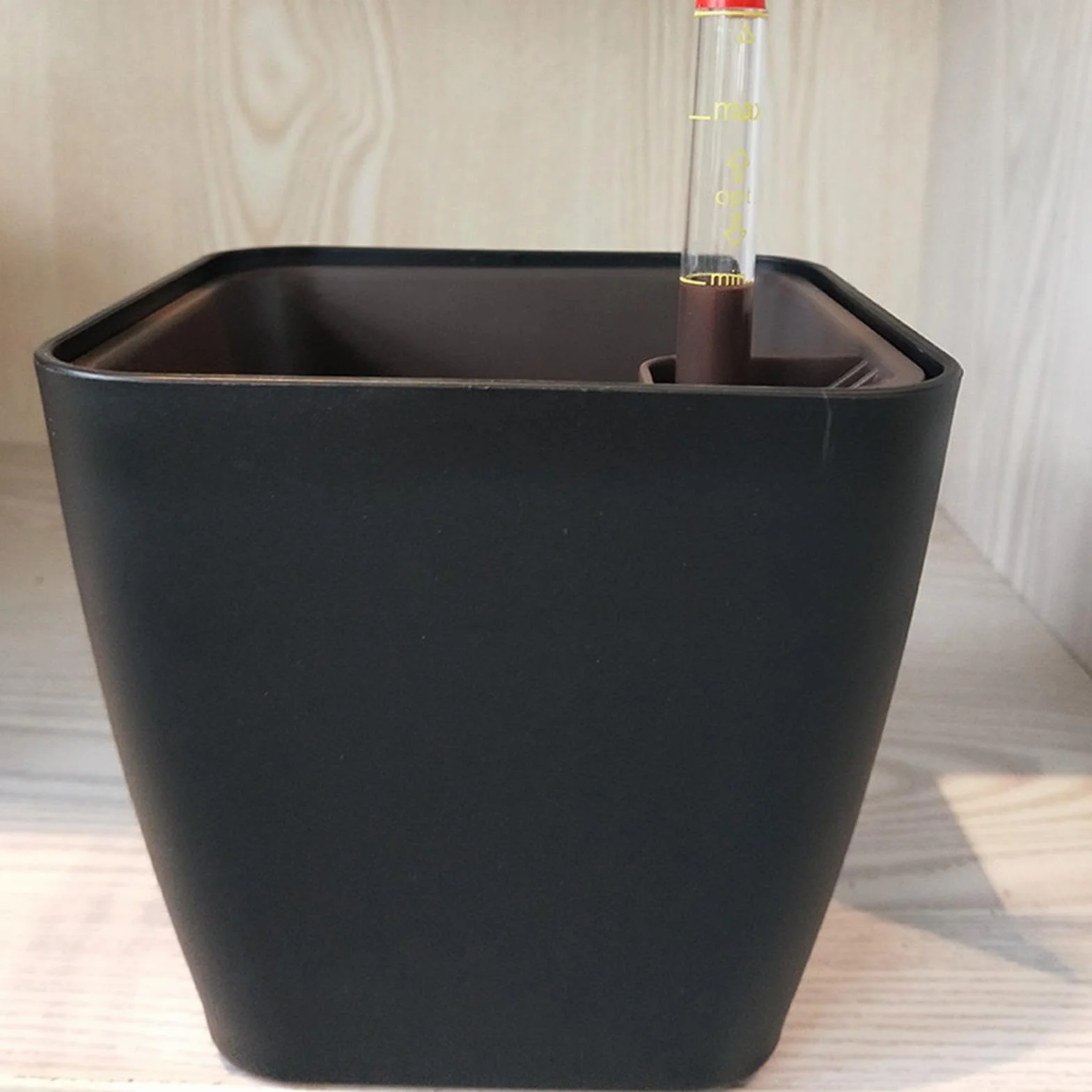 Pots de Fleurs à Arrosage Automatique d'Intérieur Noir 13 cm
