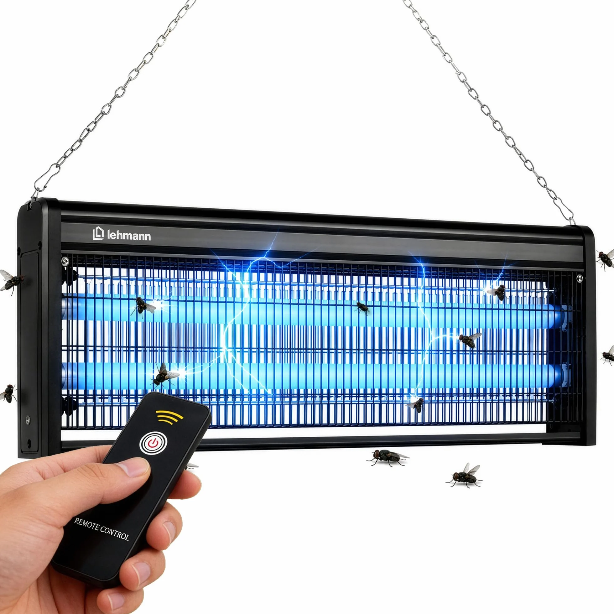 LEHMANN Lampe Anti Moustique Electrique 40 W UV Tue Mouche pour Surfaces Jusqu’à 400 m²