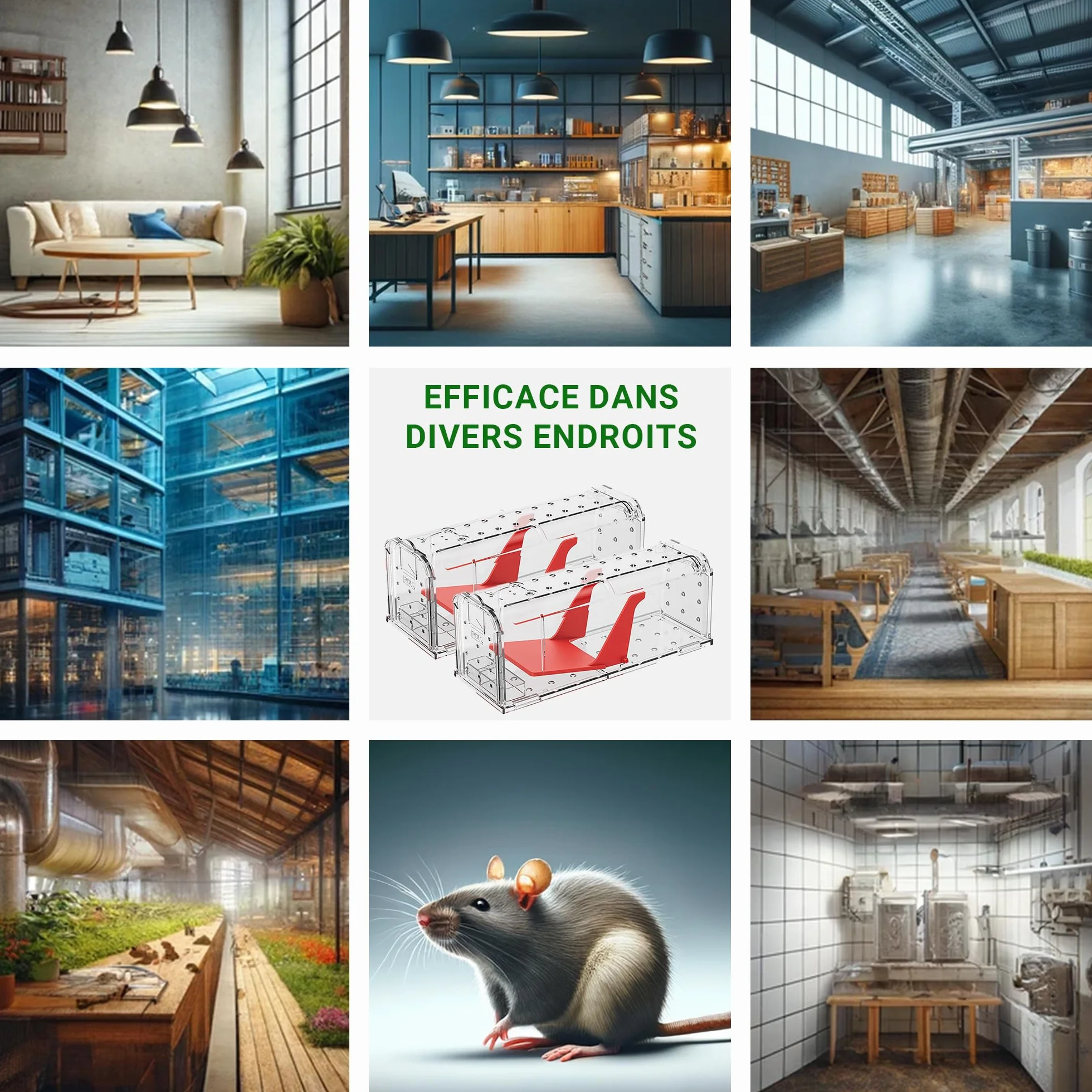 Roshield Piège à Souris sans cruauté pour Intérieur Extérieur Capture Vivante réutilisable Durable Rapide Efficace