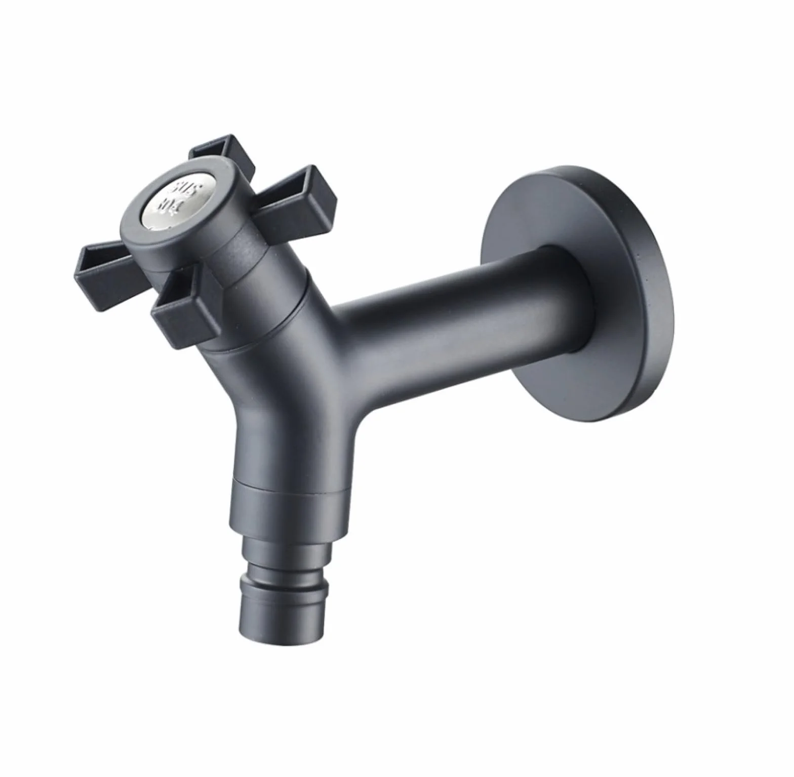 Robinet en Acier Inoxydable 304 à Ouverture Rapide en Forme de Y Jardin Tuyau Simple Noir
