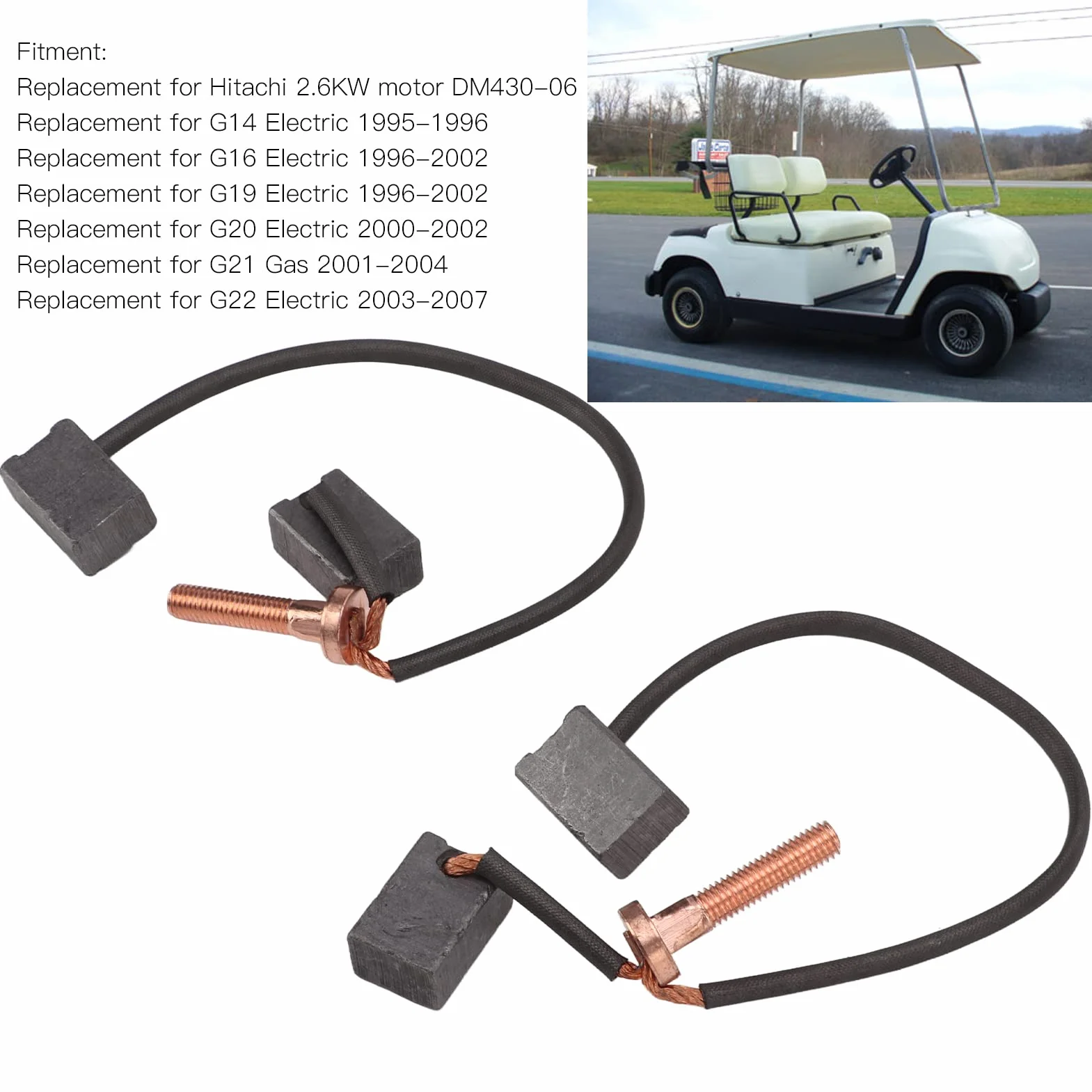 JU2 H1801 20 00 Support de Brosse de Moteur avec Ressorts 2 Pièces de Remplacement pour G16 électrique 1996 2002, G14 électrique 1995 1996, Moteur 2,6 KW DM430 06